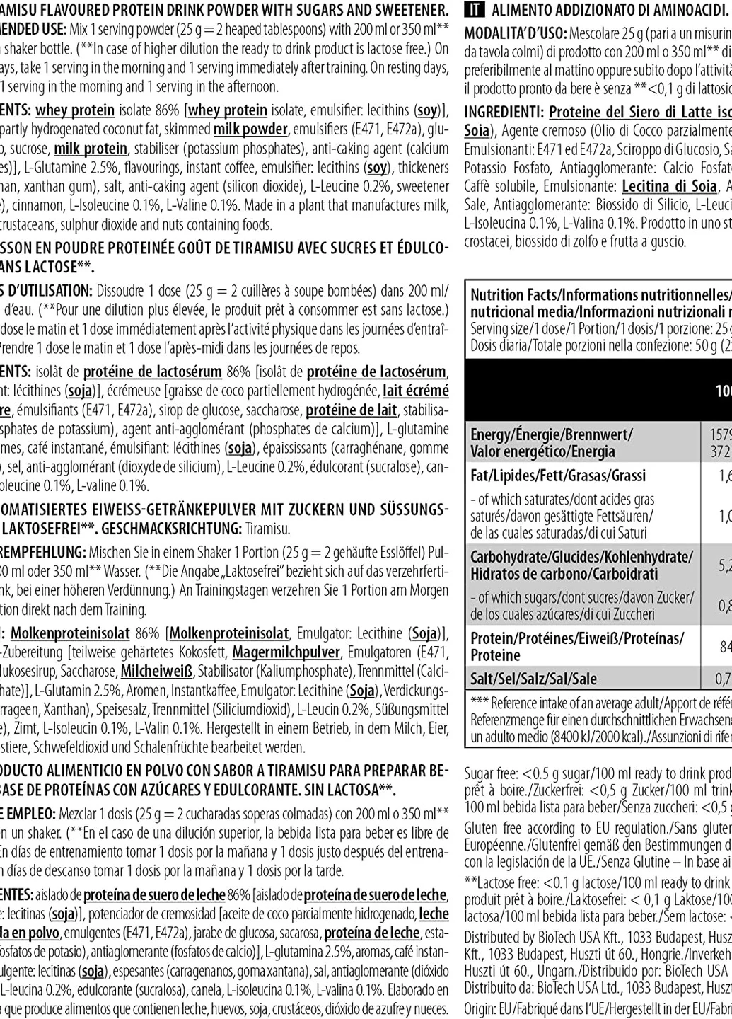 Протеїн Iso Whey Zero 908 g (Tiramisu) Biotech (254968697)