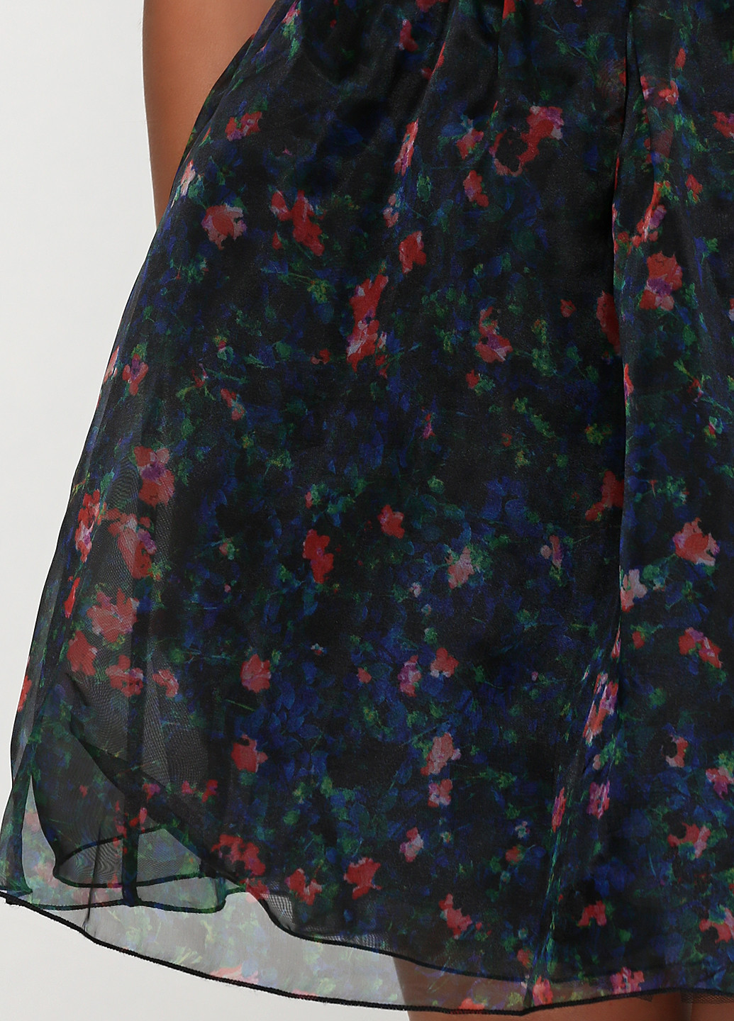 Комбінована коктейльна сукня пачка Naf Naf з квітковим принтом