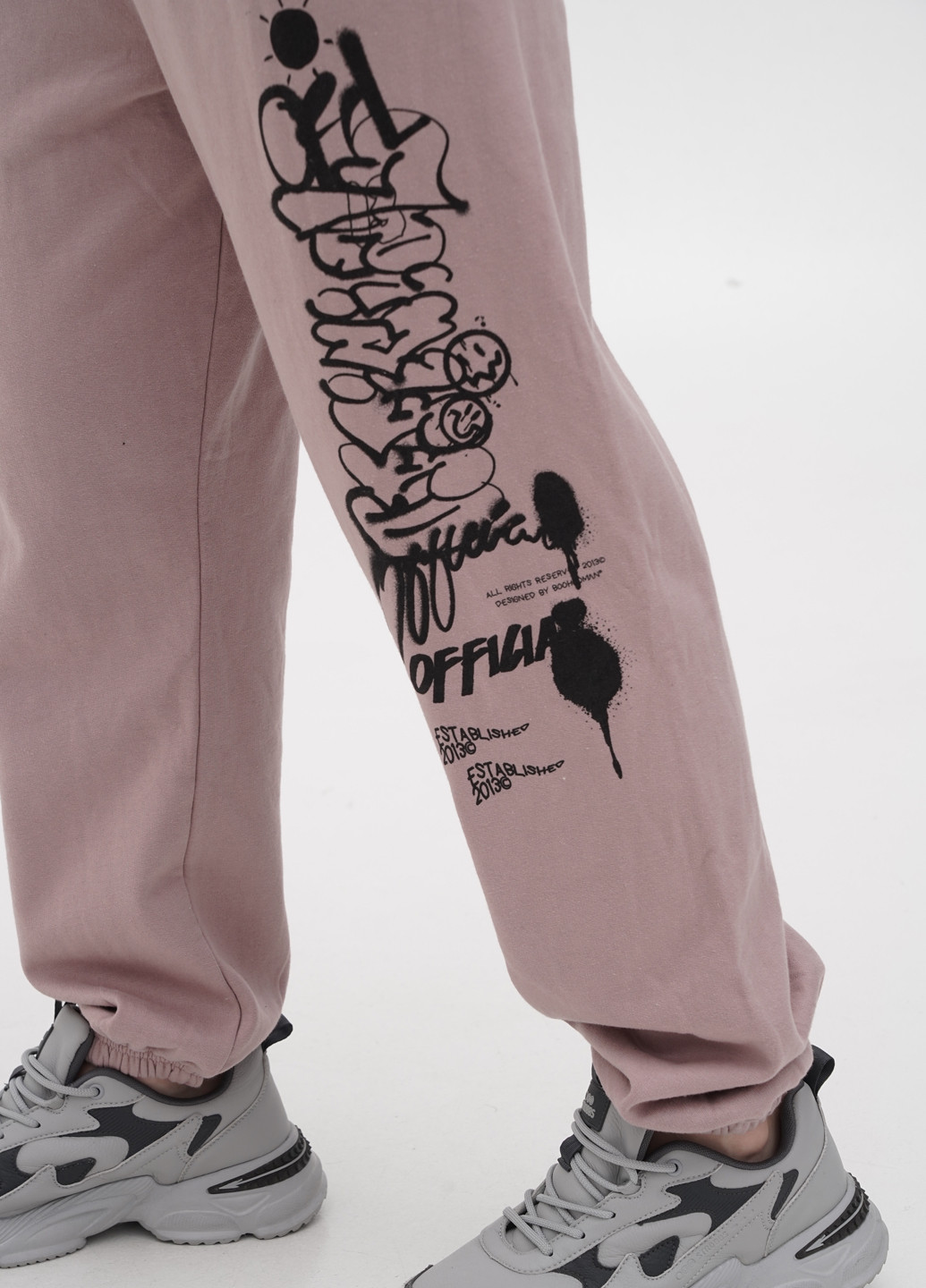 Розово-коричневые кэжуал демисезонные джоггеры брюки Boohoo