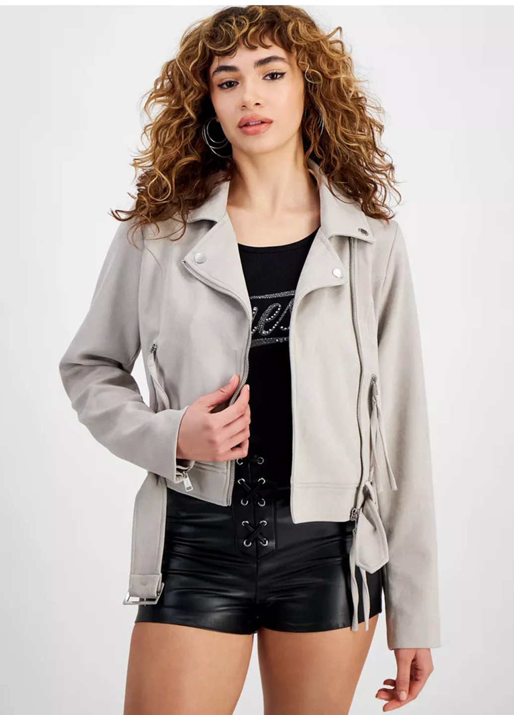 Бежева демісезонна куртка косуха Guess