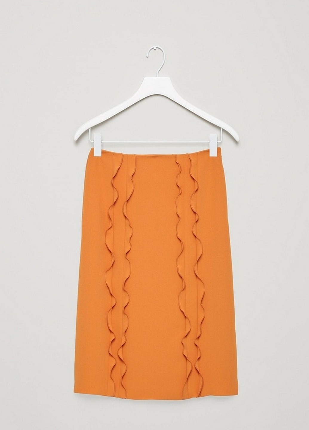 Оранжевая кэжуал однотонная юбка Cos