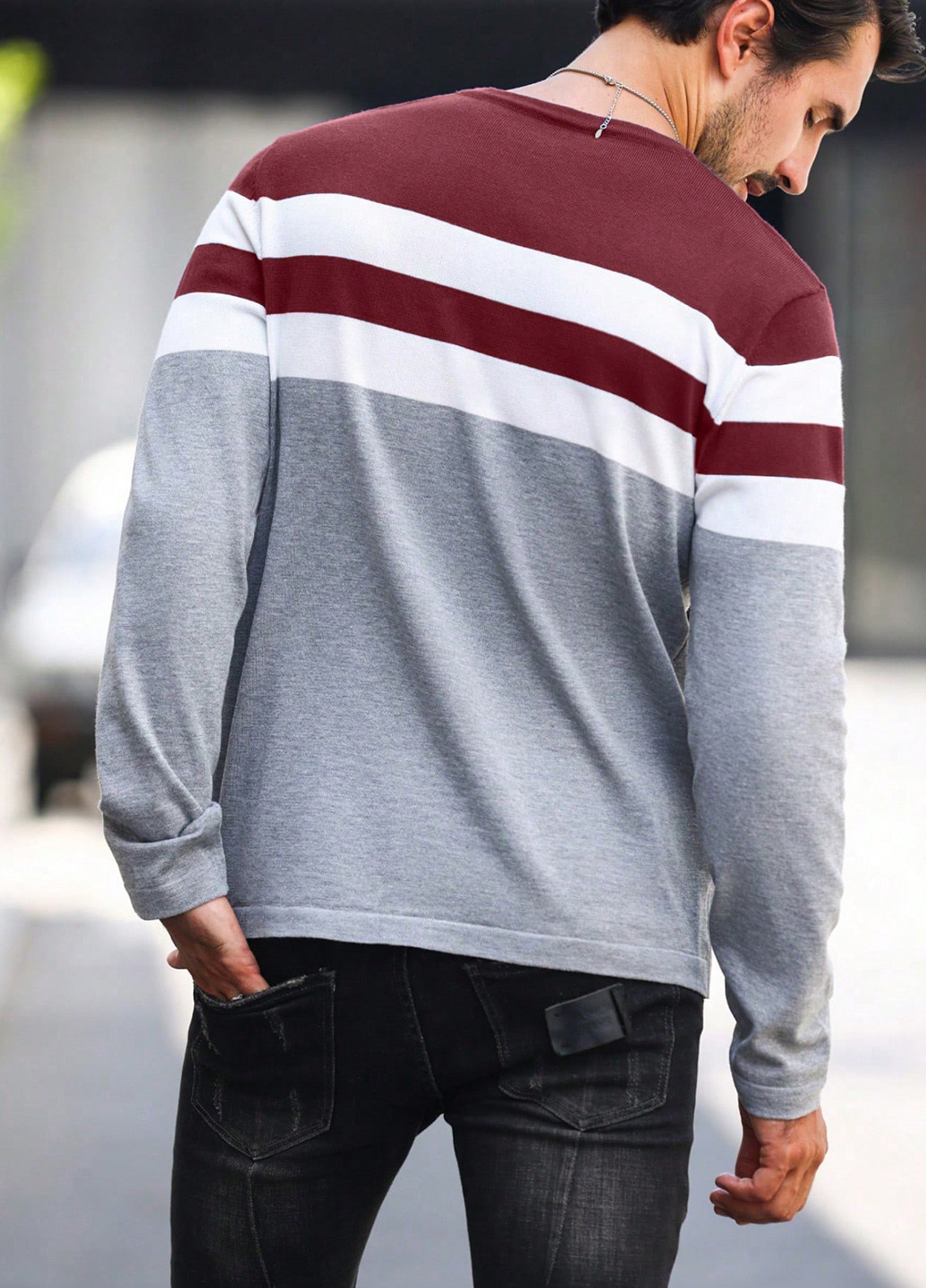 Бордовый демисезонный джемпер джемпер SHEIN