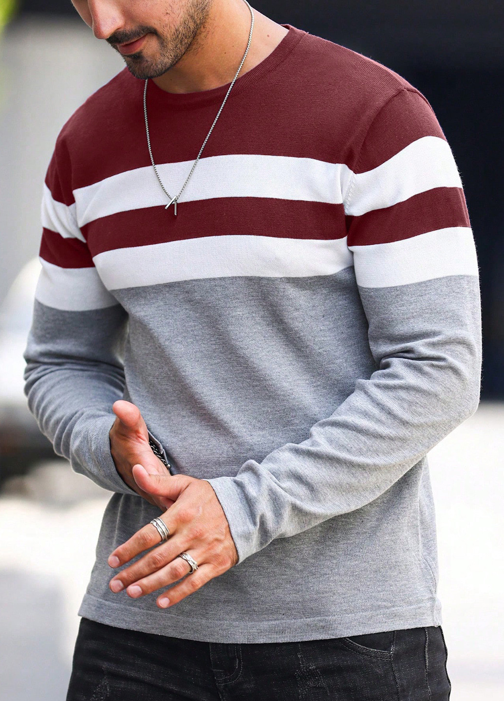 Бордовый демисезонный джемпер джемпер SHEIN