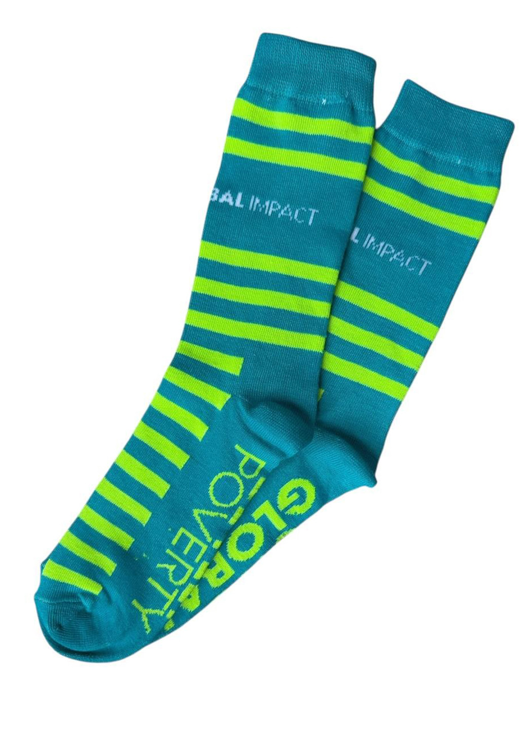 Темно-бірюзові шкарпетки смужки (366116067)