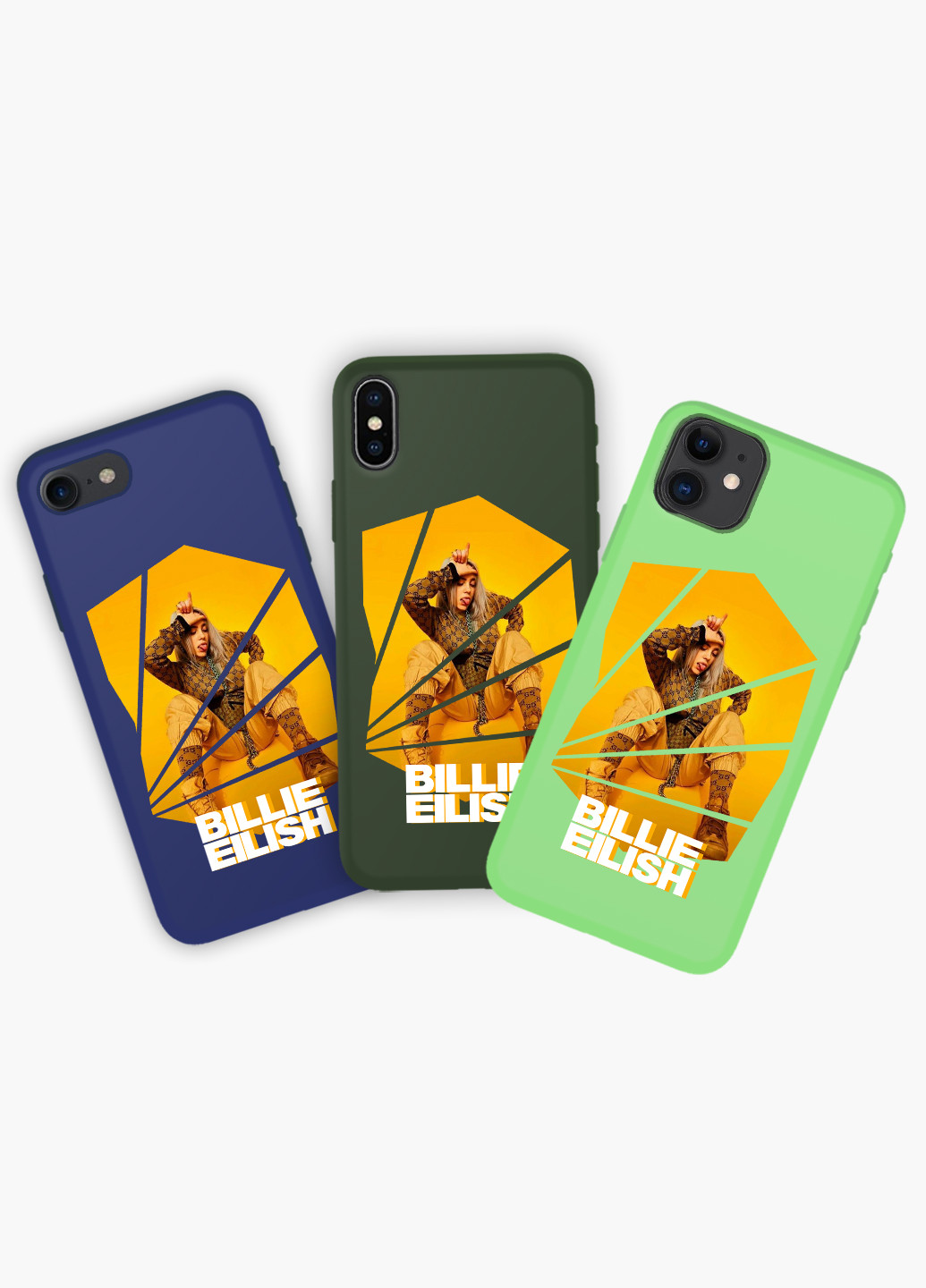 Чохол силіконовий Apple Iphone 8 plus Біллі Айлиш (Billie Eilish) Білий (6154-1216) MobiPrint (219347424)