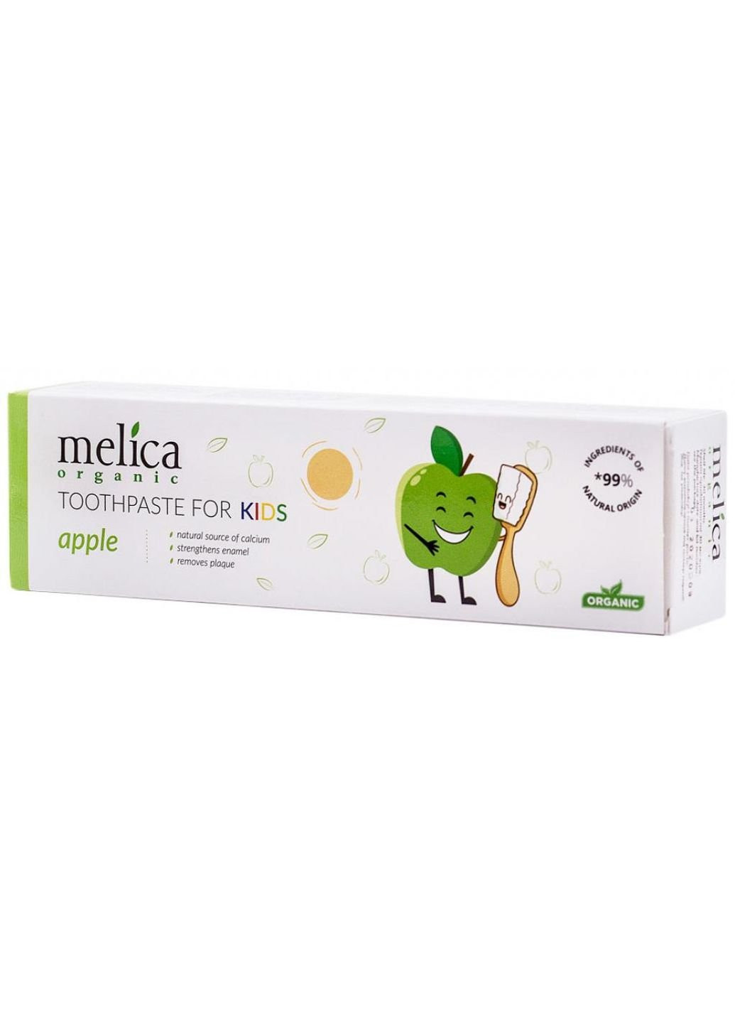 Детская зубная паста Яблоко 100 мл (4770416003600) Melica Organic (254084226)