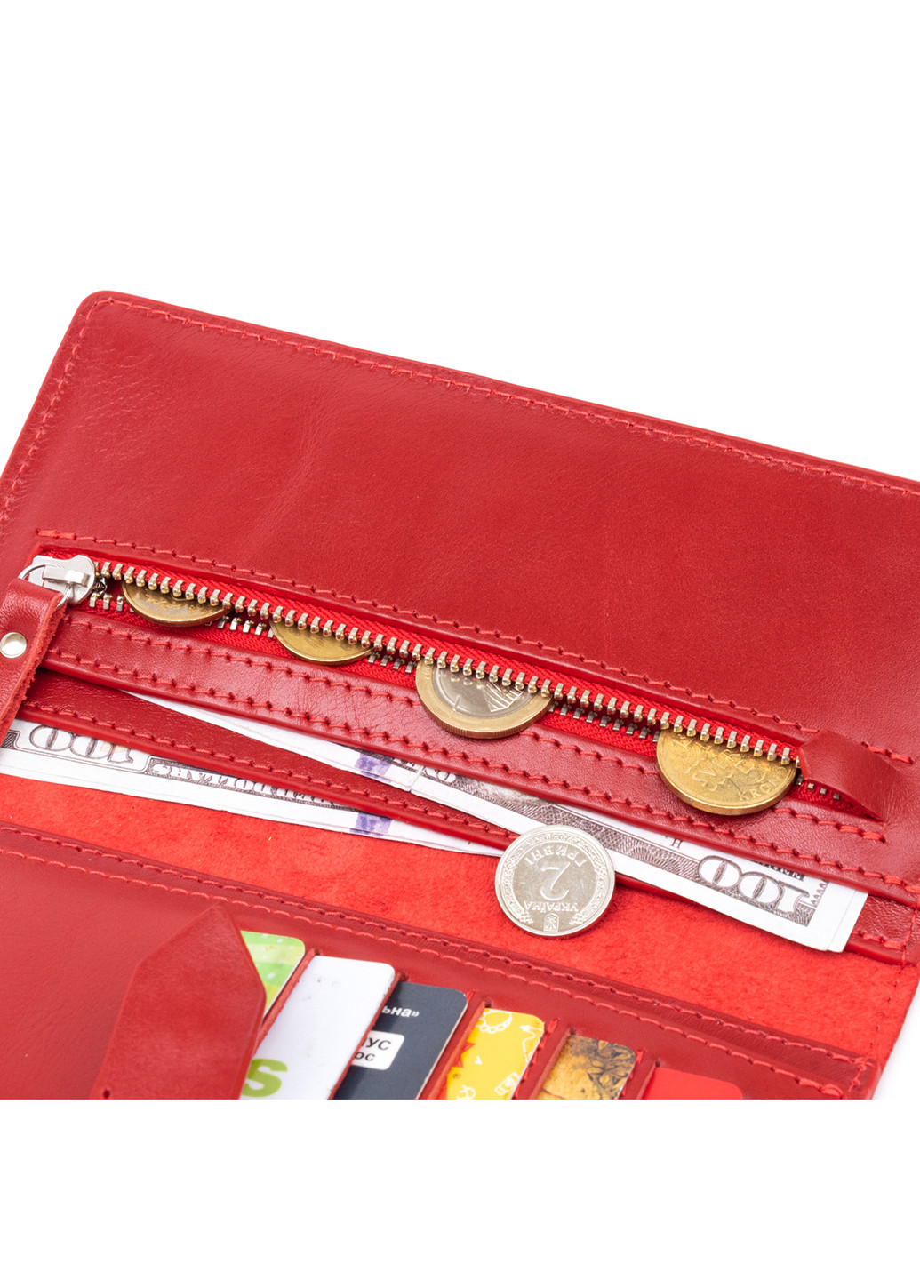 Женский кожаный кошелек 9х18х1,5 см Grande Pelle (252127398)