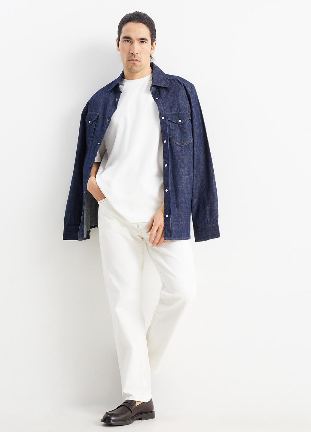 Молочные демисезонные регюлар фит джинсы C&A