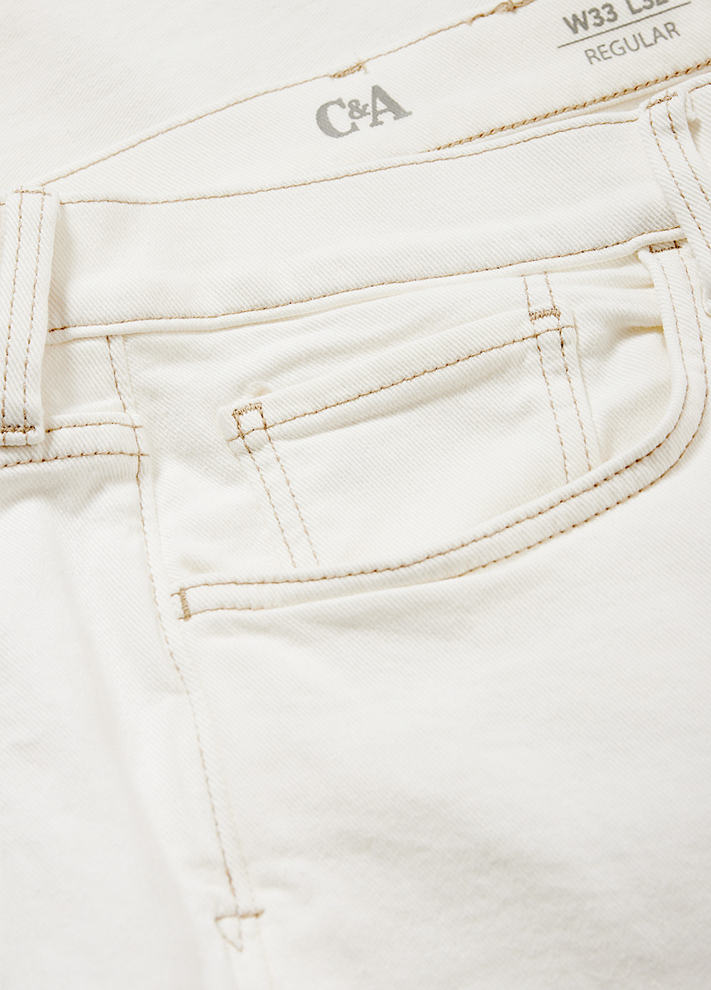 Молочные демисезонные регюлар фит джинсы C&A