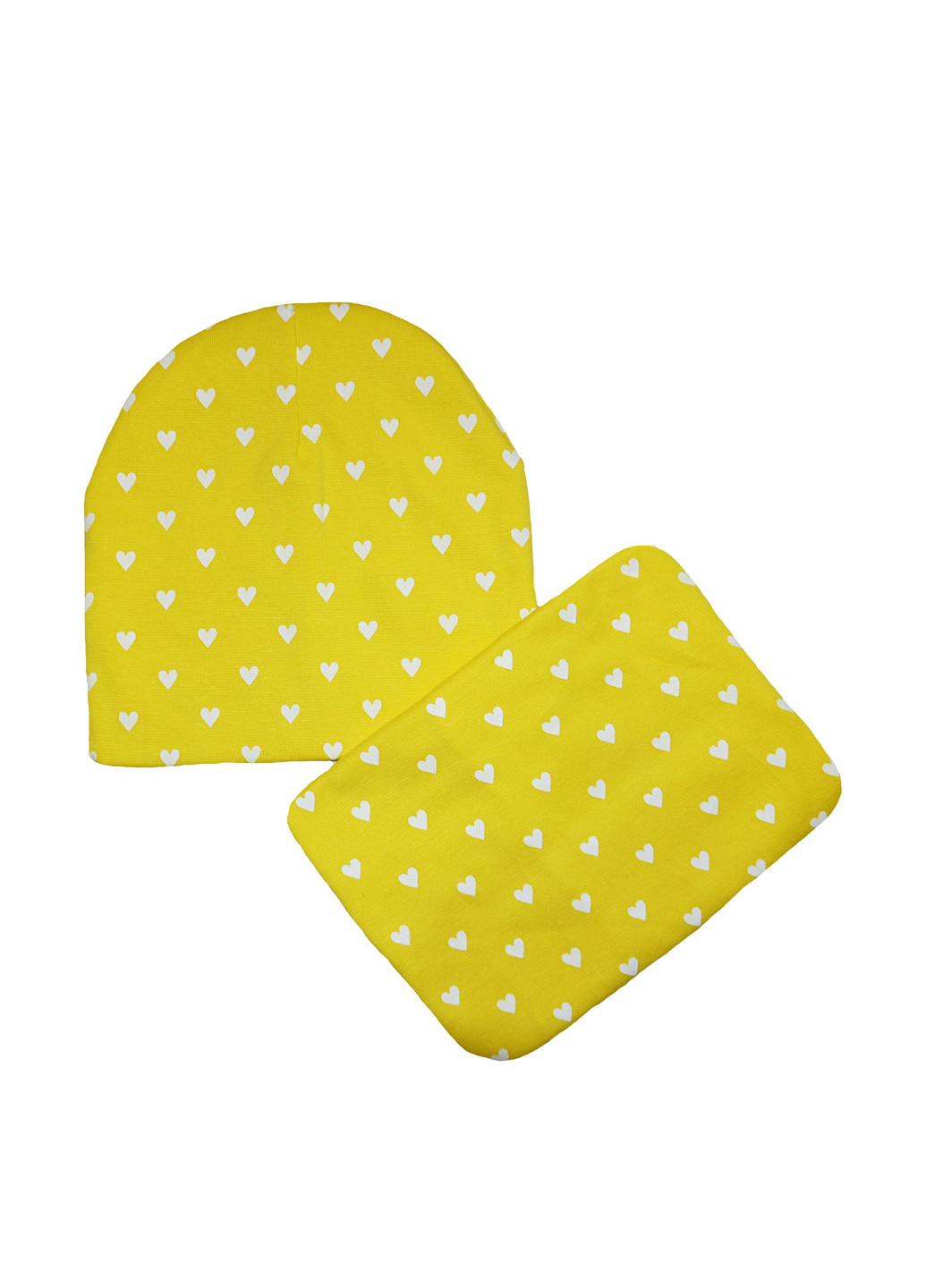 Жовтий демісезонний комплект (шапка, куля-снуд) Sweet Hats
