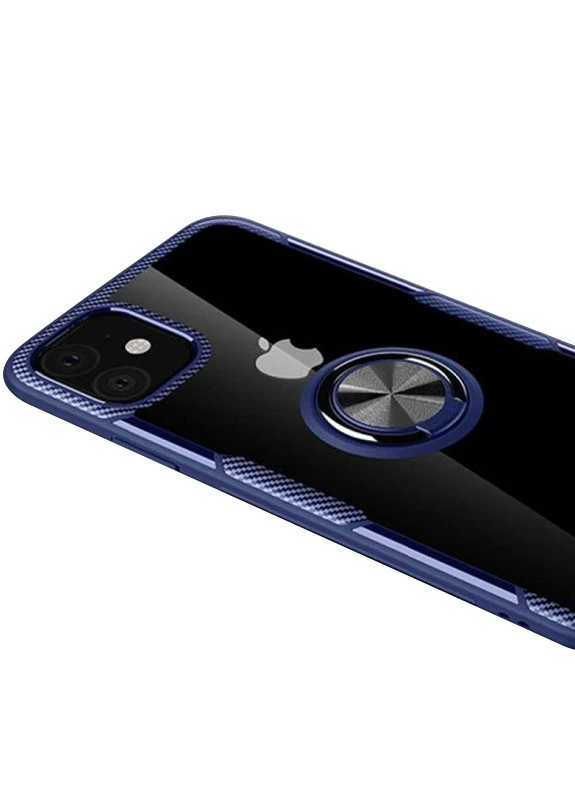 TPU + PC чохол CrystalRing for Magnet (opp) для Apple iPhone 12 mini (5.4 ') Безбарвний / Синій (is_00000038425_2) Deen (229724951)