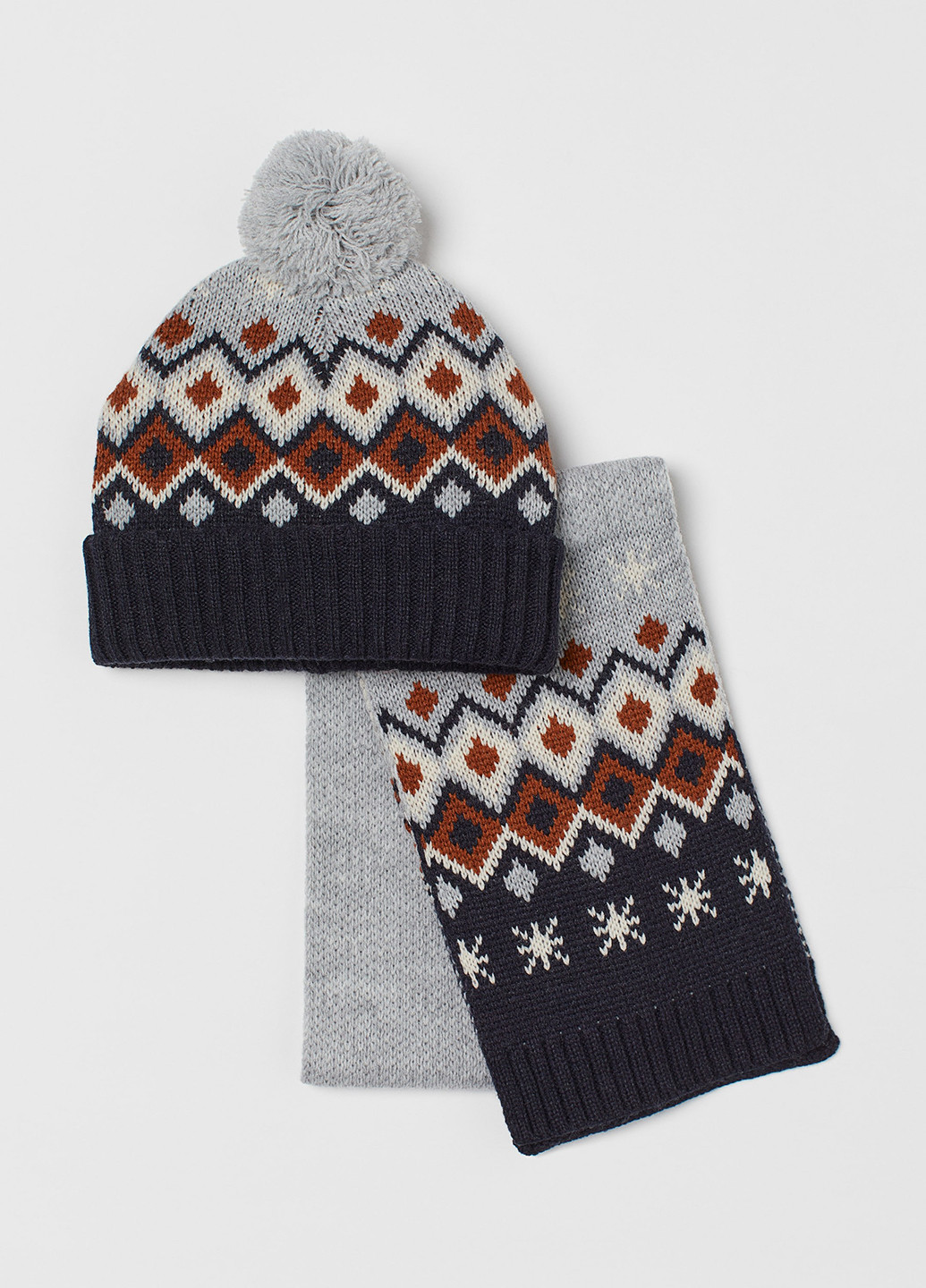 Комбинированный зимний комплект (шапка, шарф) H&M