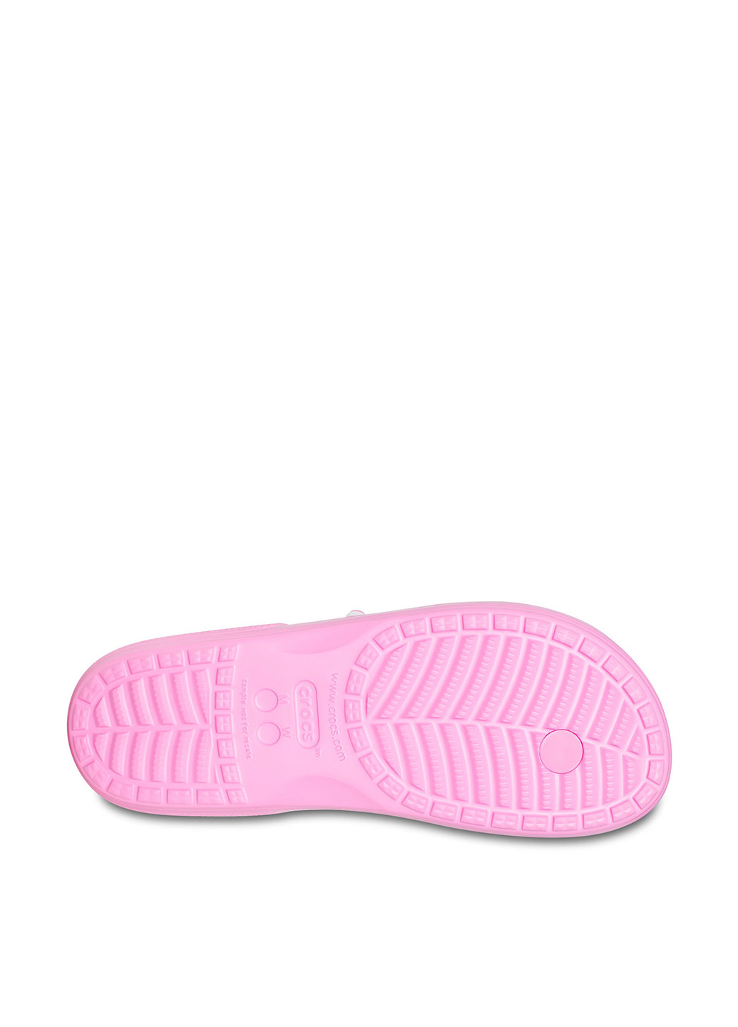 Розовые пляжные вьетнамки Crocs с тиснением