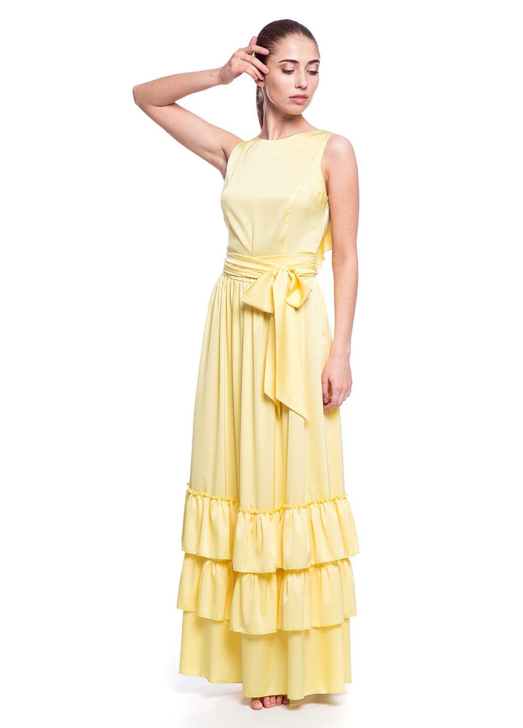 Желтое кэжуал платье Sellin однотонное