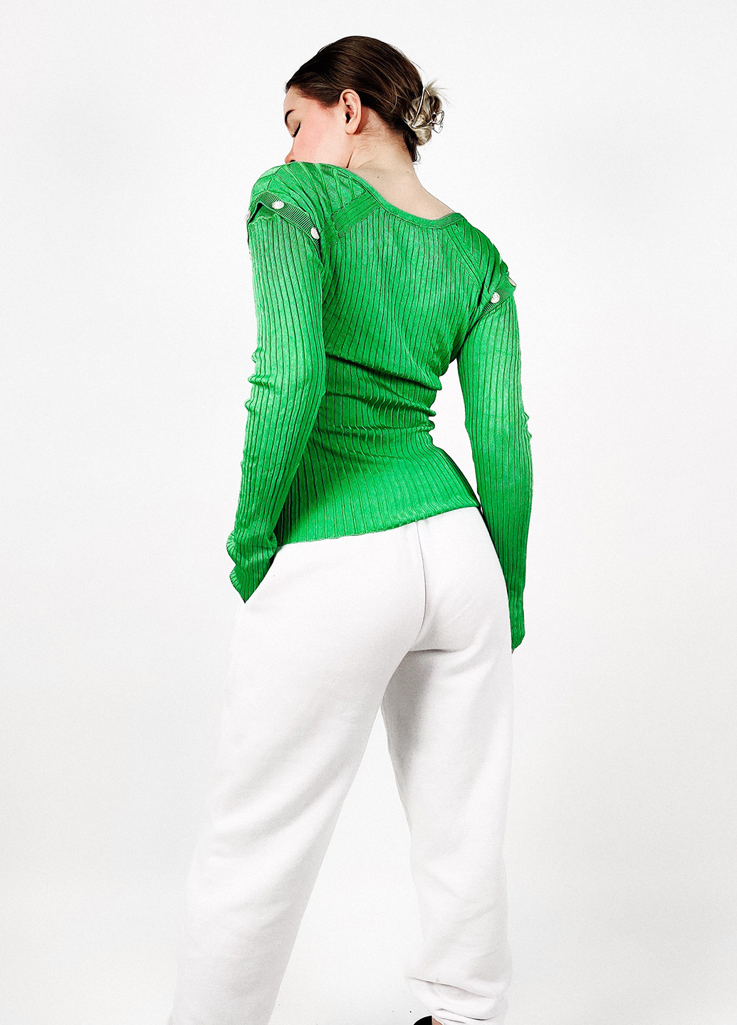 Зелений демісезонний кофта пуловер H&M