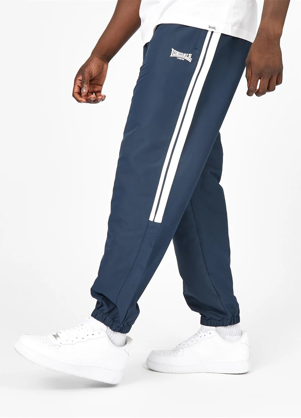 Синие кэжуал, спортивные демисезонные джоггеры брюки Lonsdale