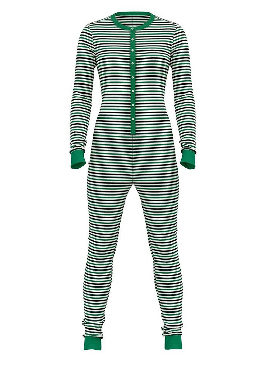 Комбінезон Victoria's Secret смужка комбінований домашній бавовна, трикотаж