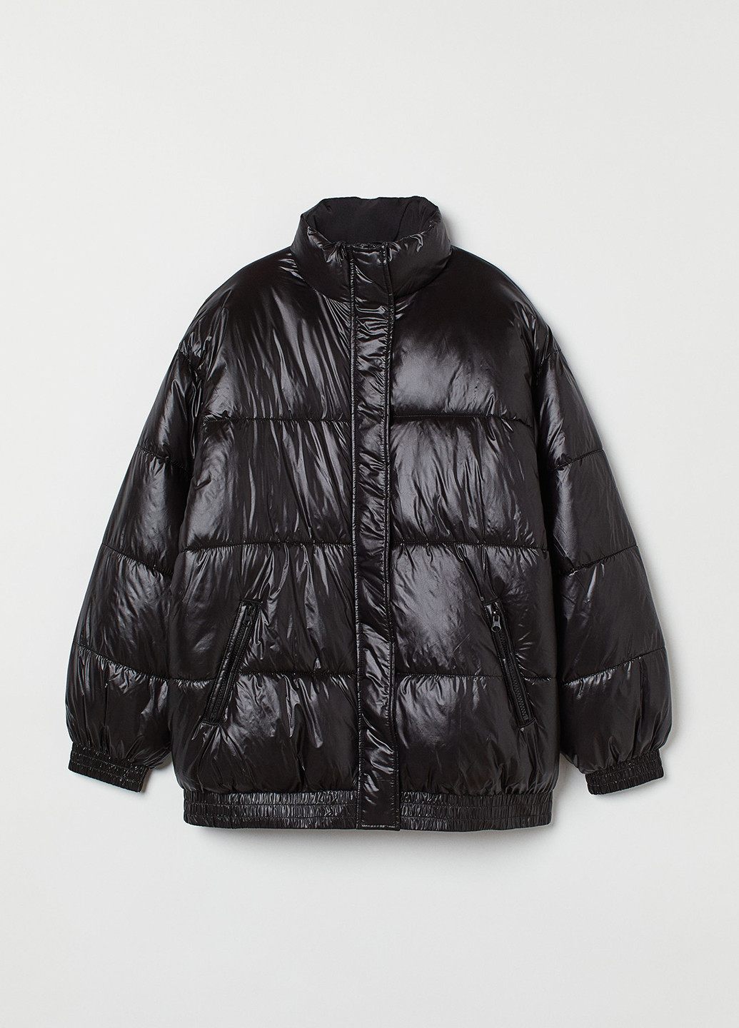 Чорна зимня куртка H&M