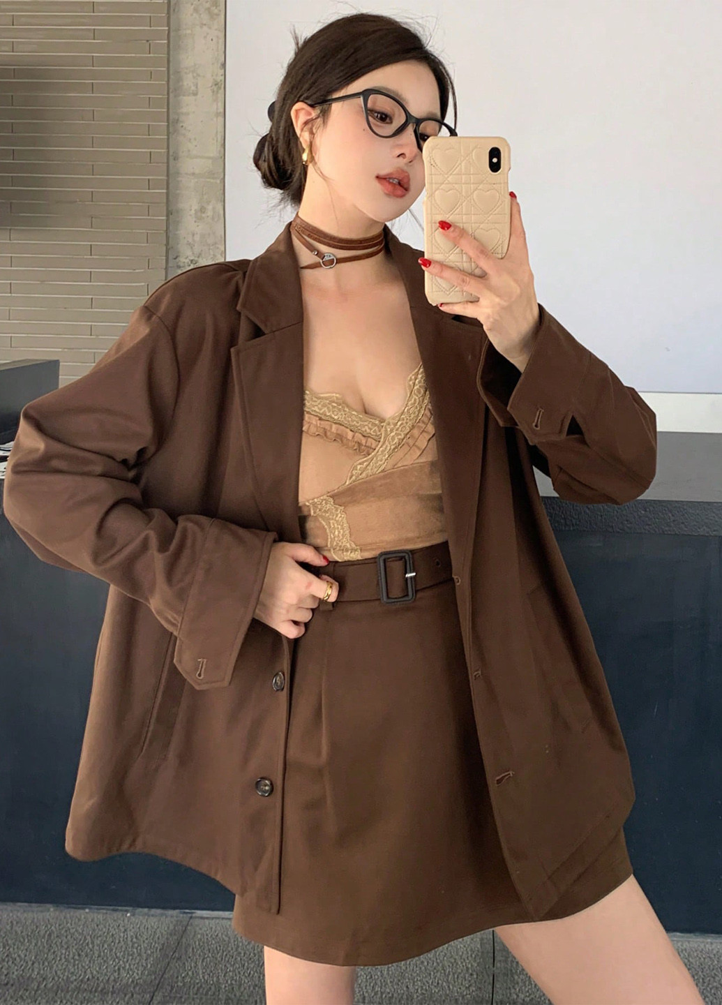 Костюм (жакет, спідниця) SHEIN (339133379)