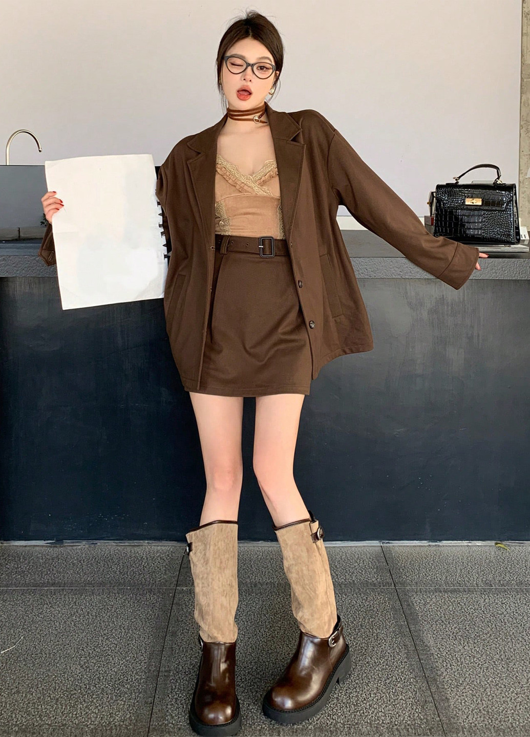 Костюм (жакет, спідниця) SHEIN (339133379)