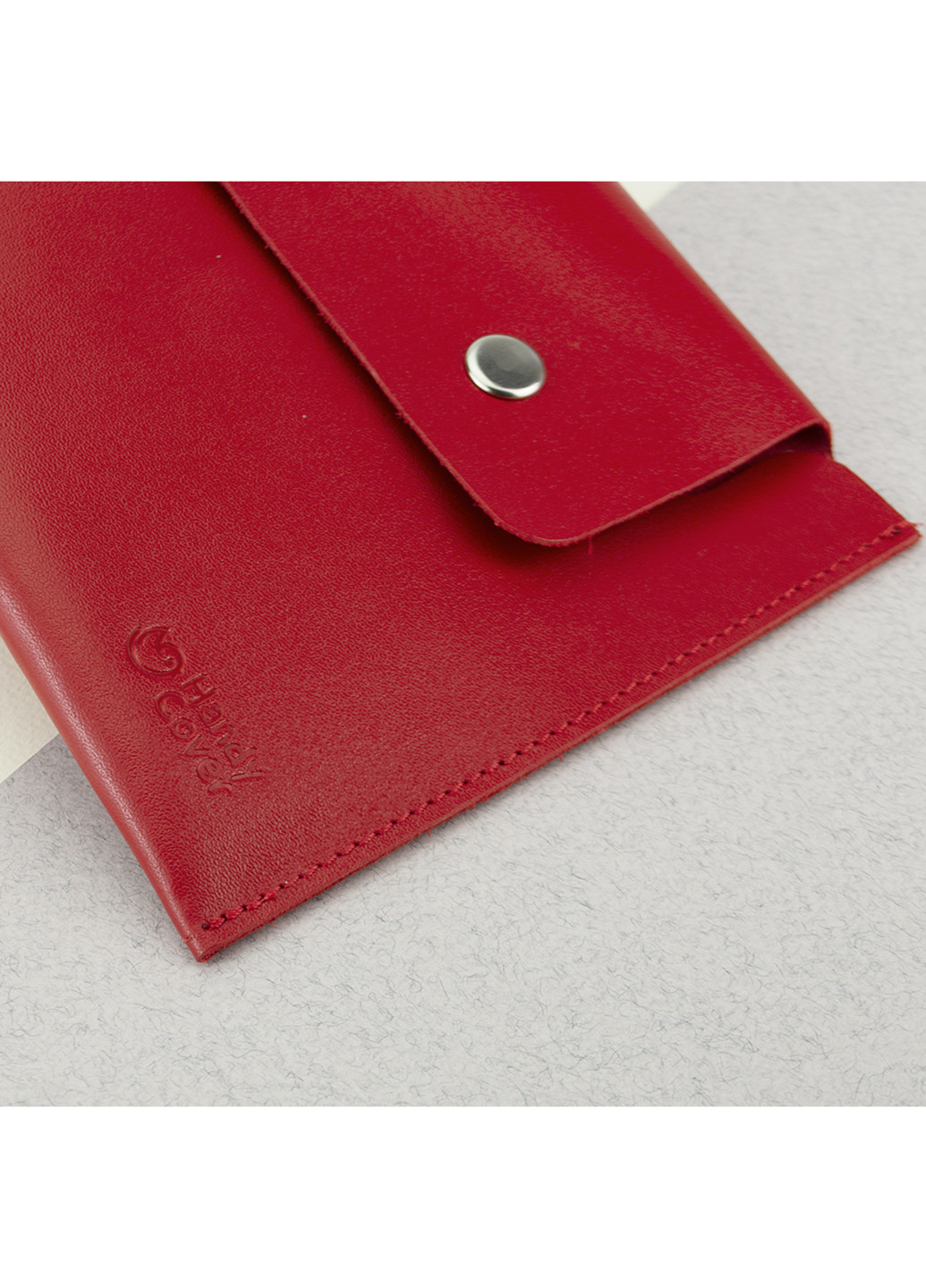 Тревел-конверт для подорожей шкіряний на кнопках HC червоний HandyCover (228663265)