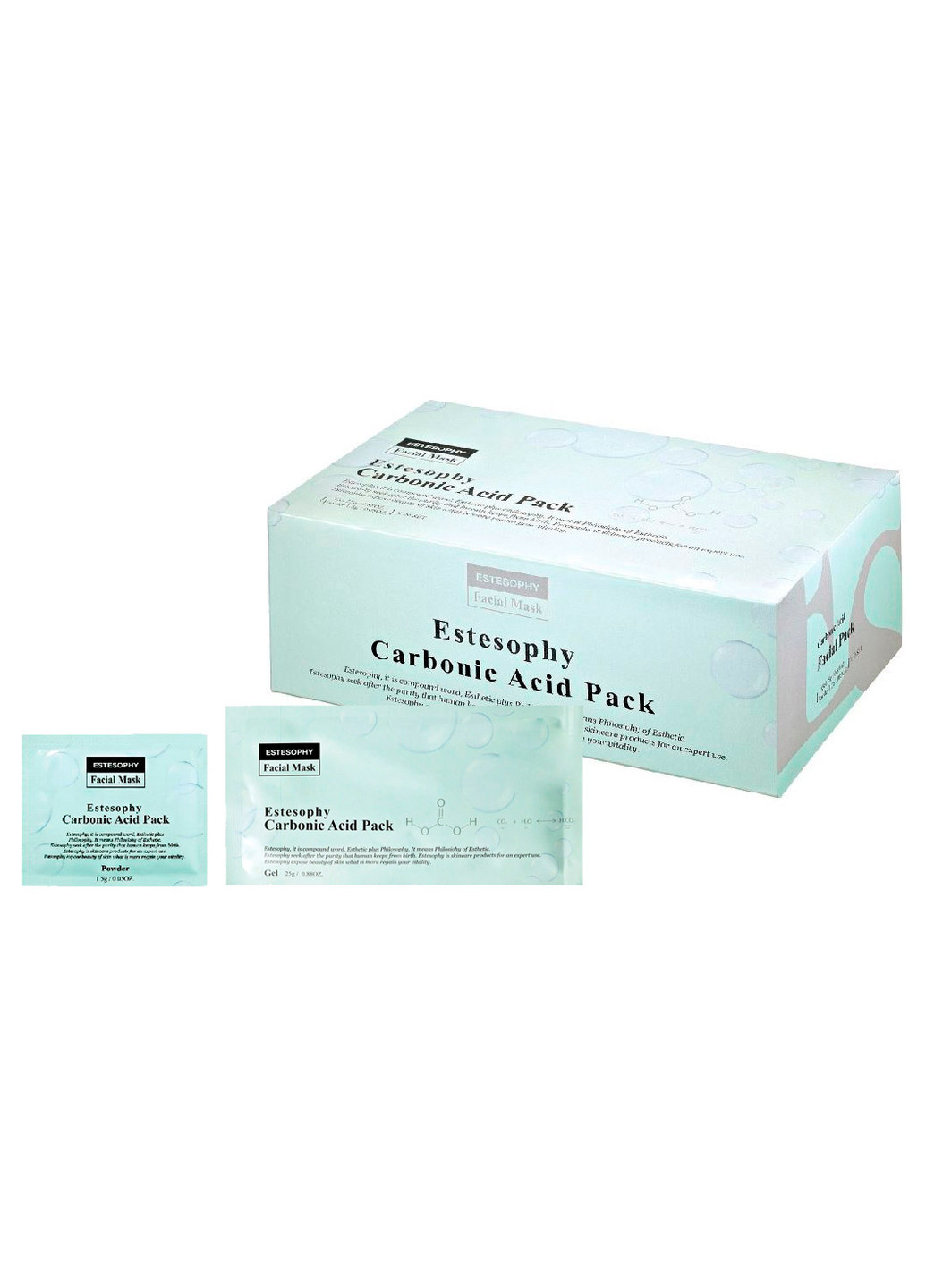Маска для карбокситерапії обличчя Estesophy Carbonic Acid Pack Collagen 2 шт. (25 г+1.5 г) Anthocyanin (201783362)