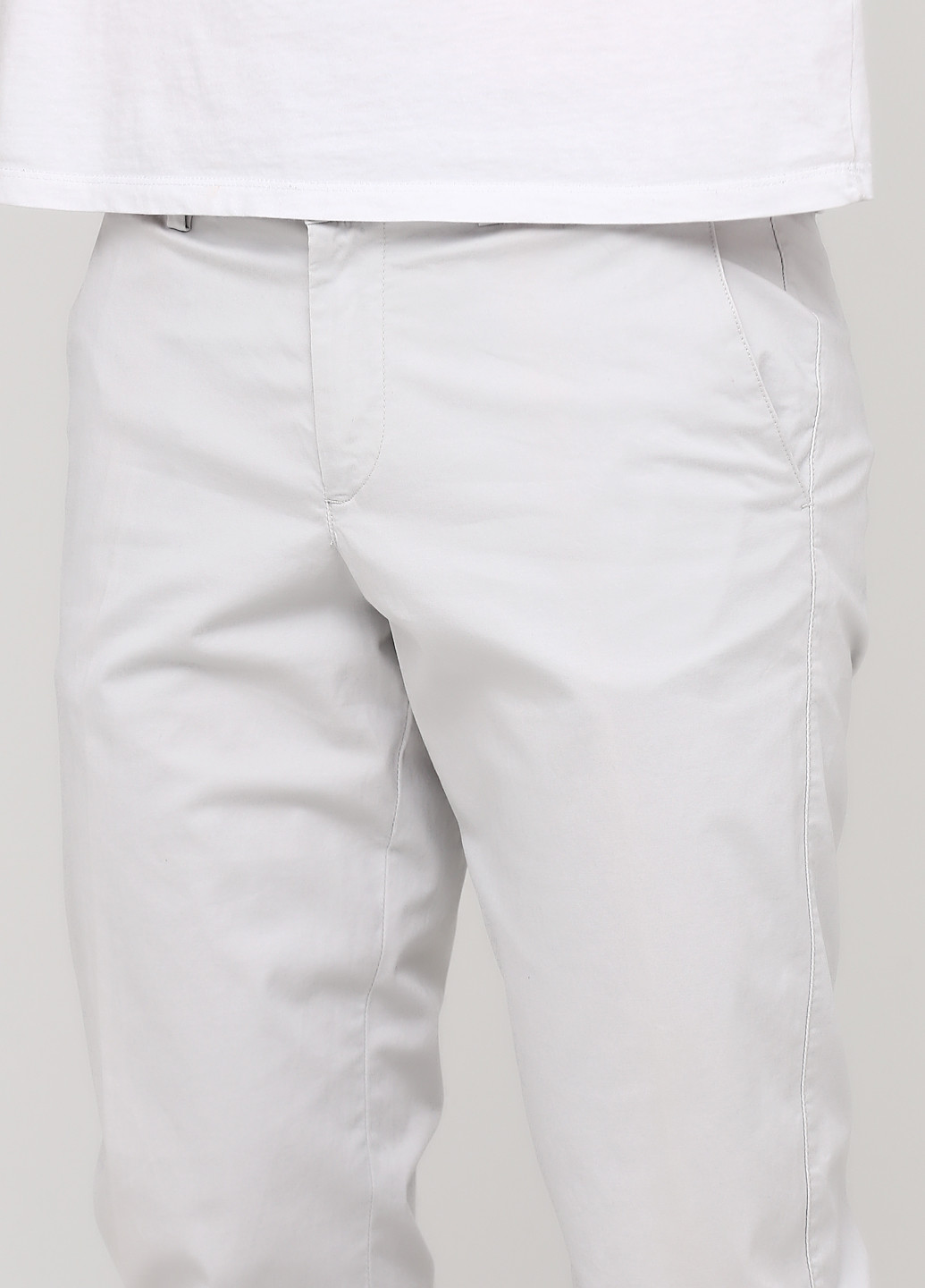Светло-серые кэжуал демисезонные чиносы брюки Angelo Litrico