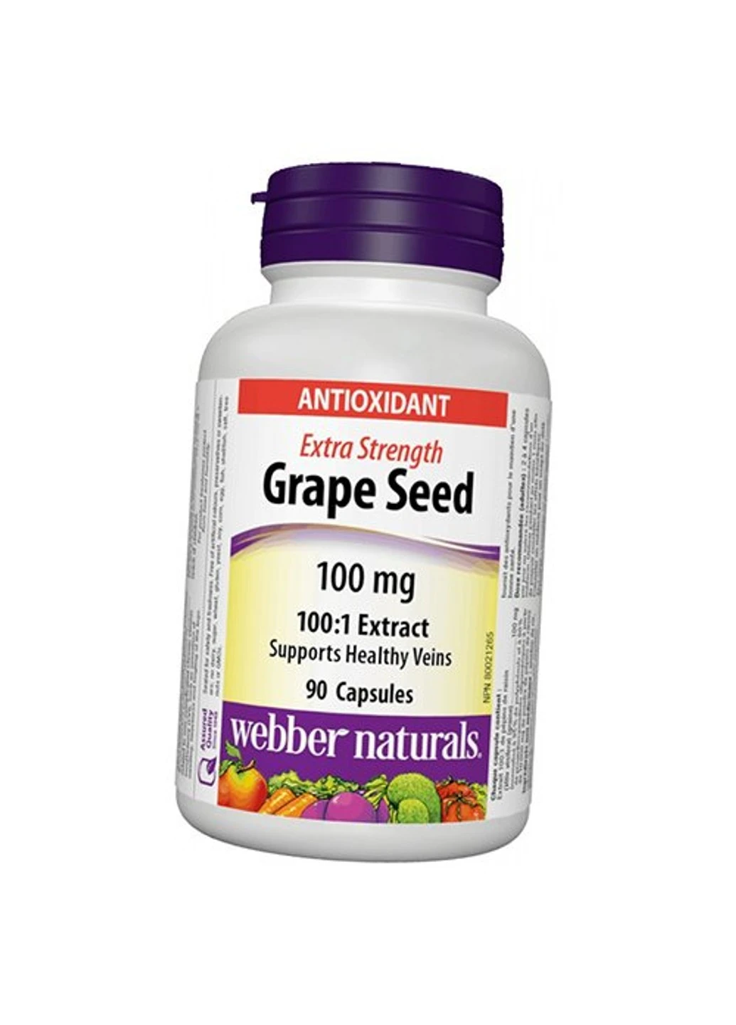 Экстракт виноградных косточек Grape Seed 100 mg 90 капсул Webber Naturals (255407445)