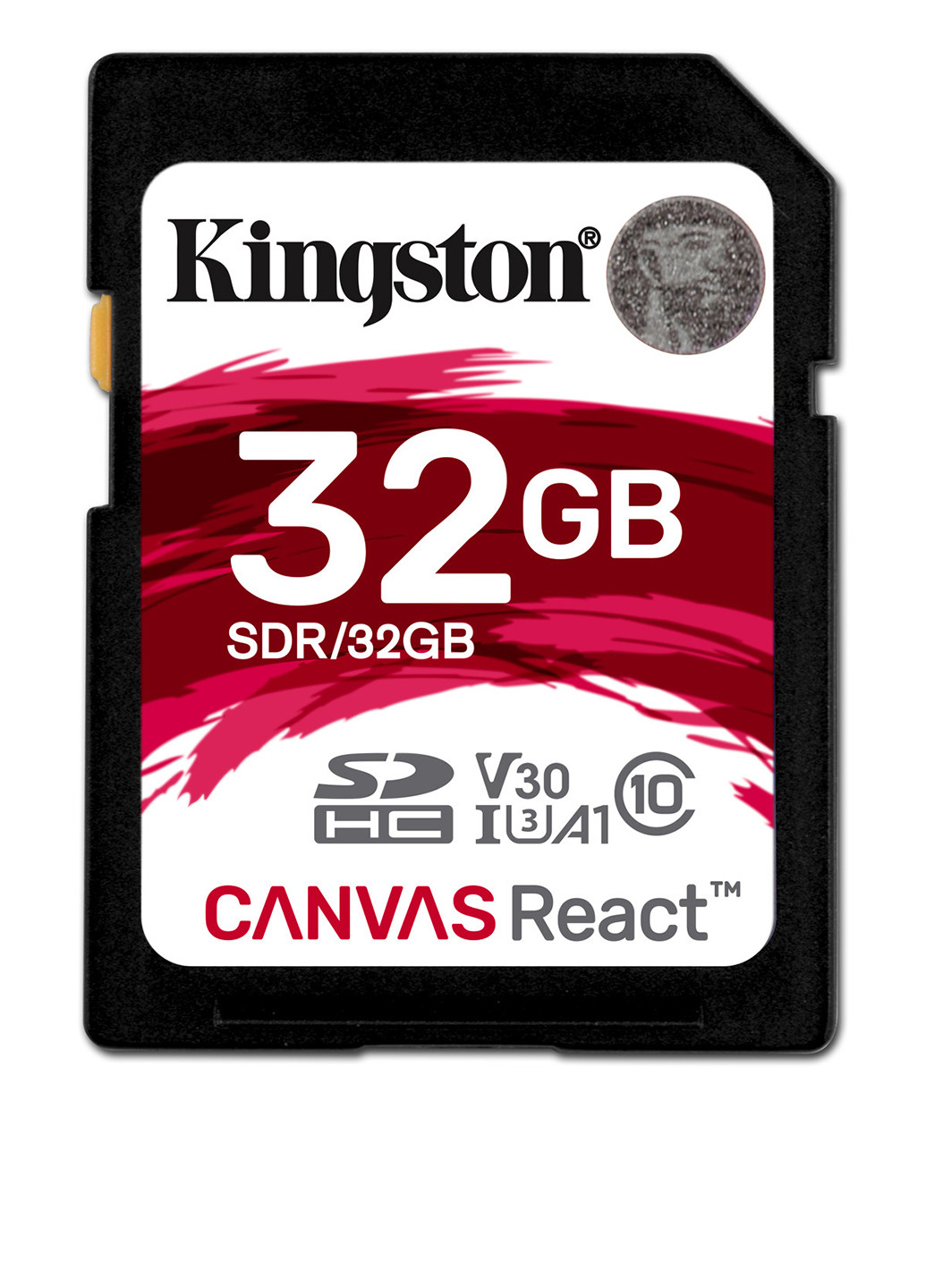 Карта памяти SDHC 32GB Canvas React C10 UHS-I U3 V30 (SDR/32GB) Kingston карта памяти kingston sdhc 32gb canvas react c10 uhs-i u3 v30 (sdr/32gb) (132572701)