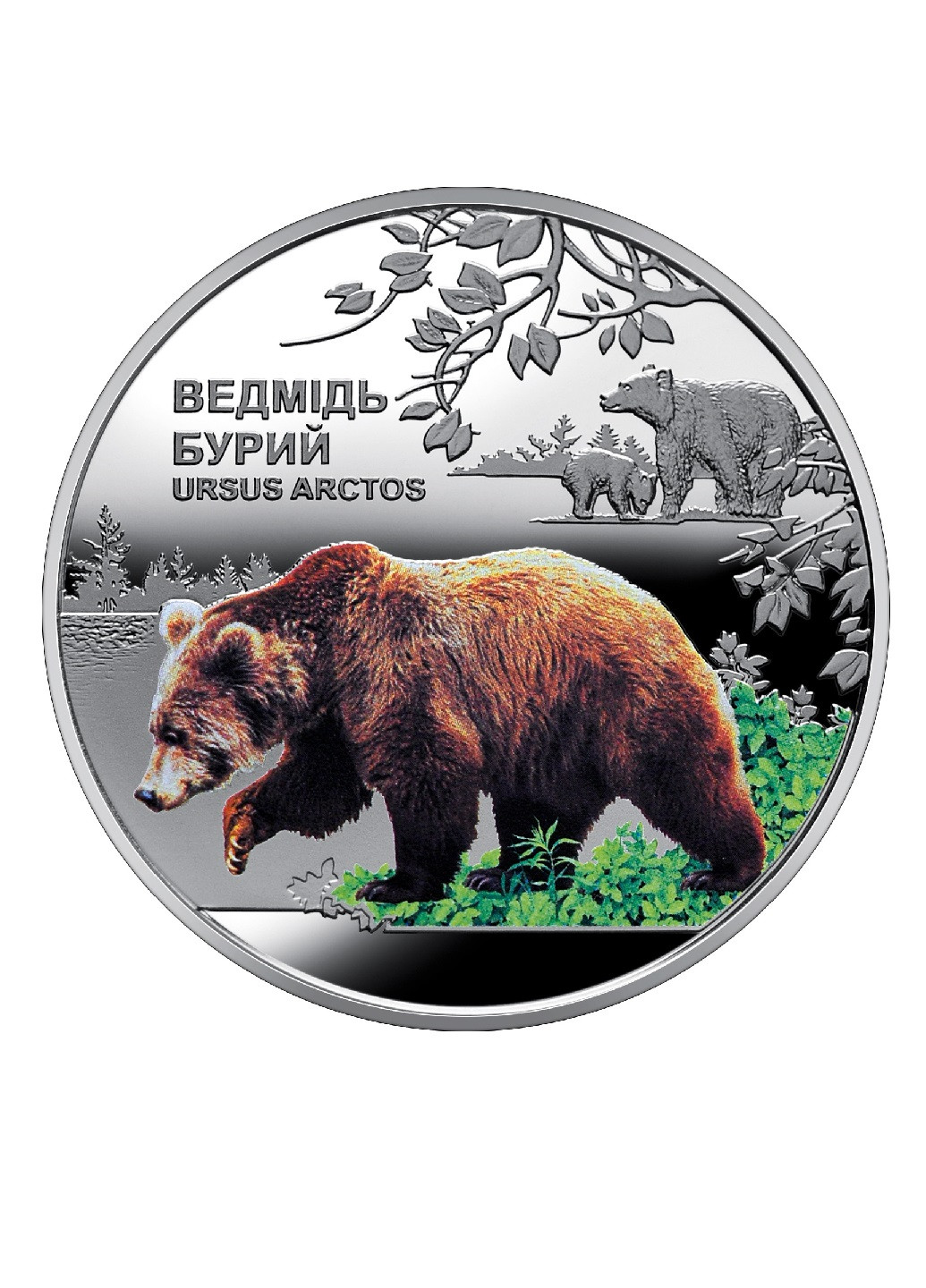 Монета Україна Ведмідь бурий Чорнобиль Відродження у сувенірній упаковці Blue Orange (254762058)
