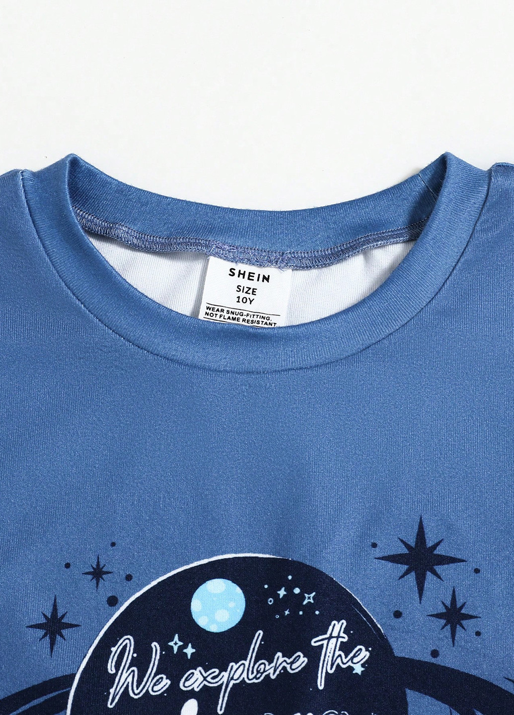 Синяя всесезон пижама (футболка, шорти) футболка + шорты SHEIN