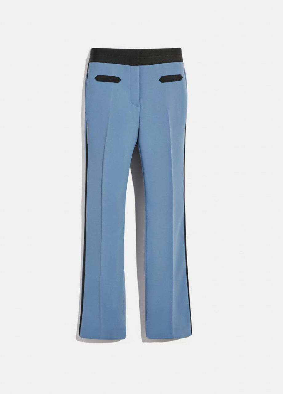 Синие демисезонные прямые брюки Coach