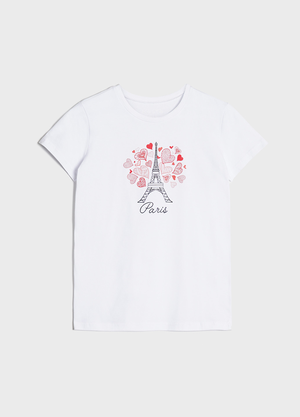 Белая летняя женская футболка, базовая базовая париж KASTA design