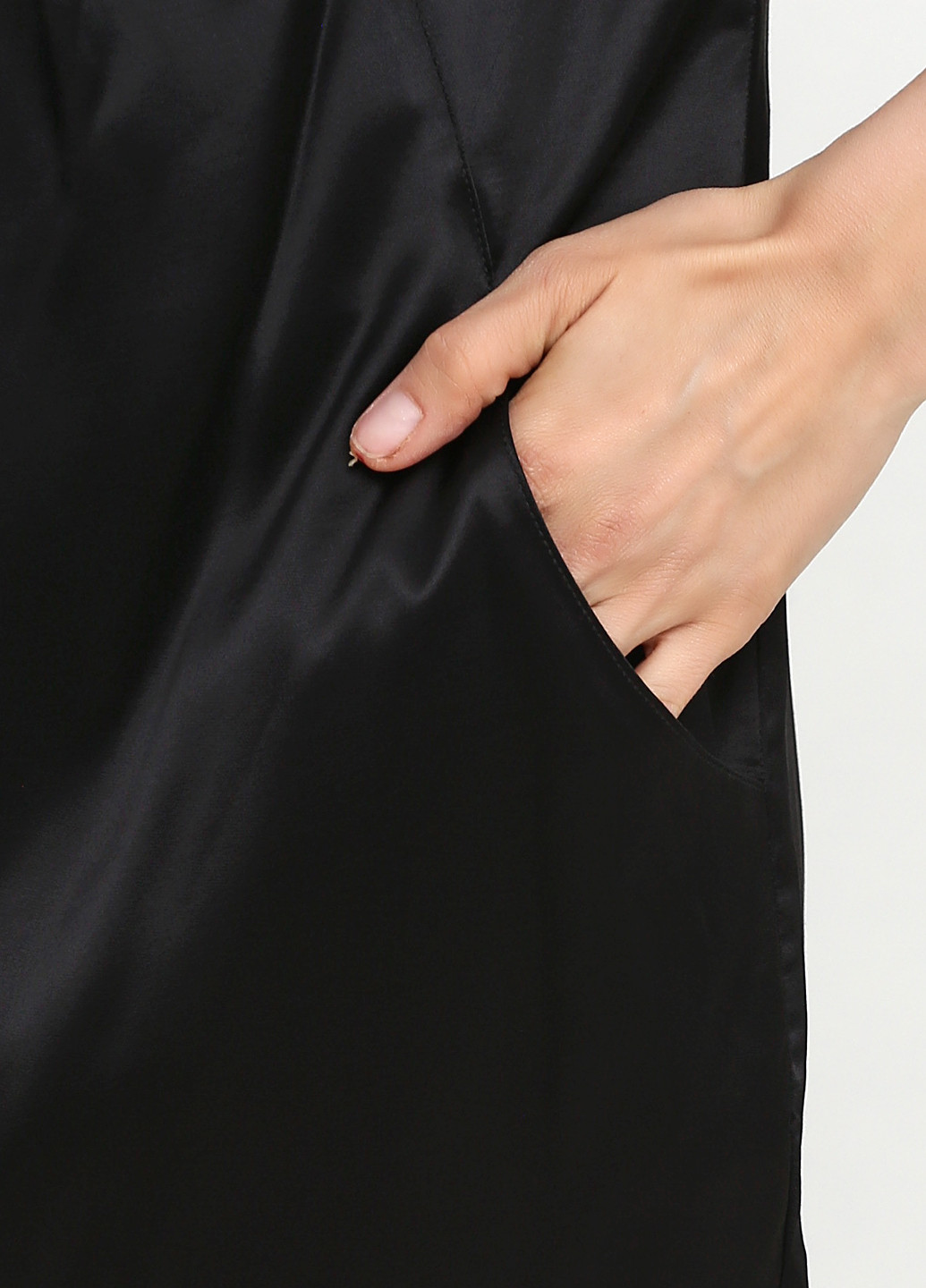 Черное кэжуал платье баллон Podolyan однотонное