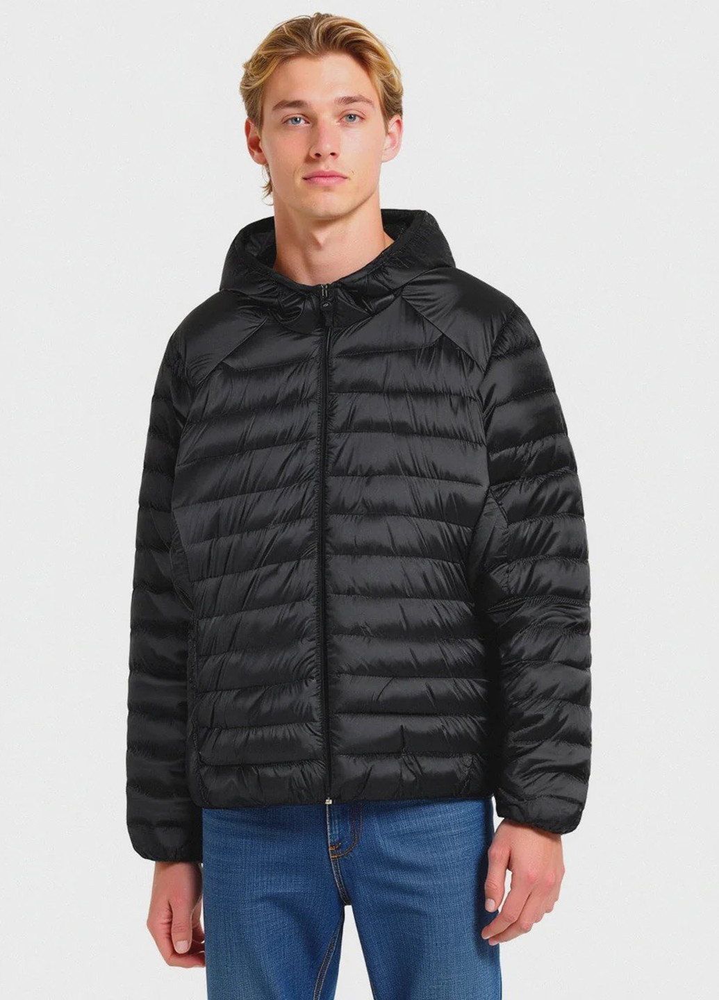 Чорна демісезонна куртка Piazza Italia