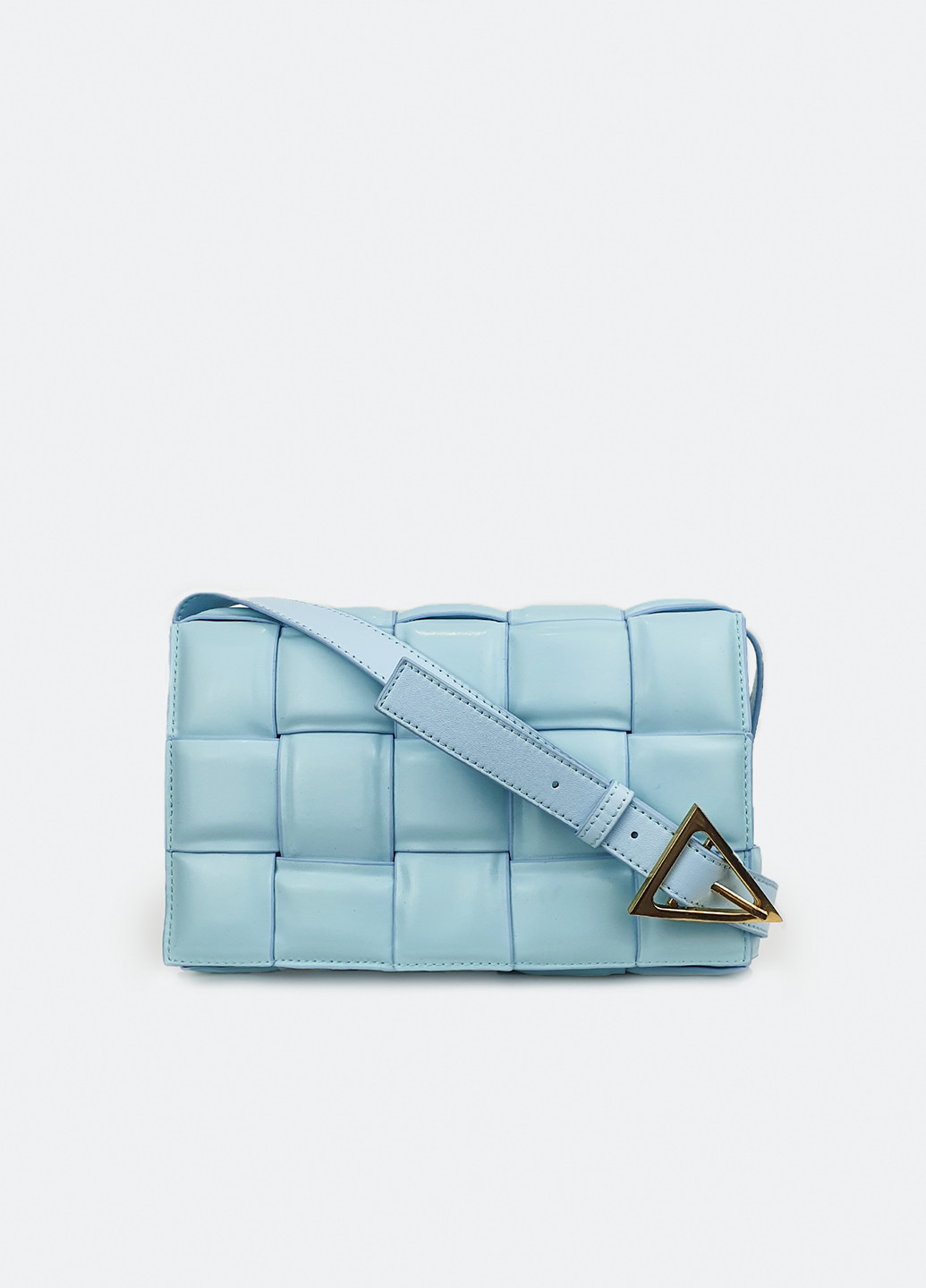 Модная женская сумка 2021 кожаная средняя на плечо голубая Fashion (229461539)