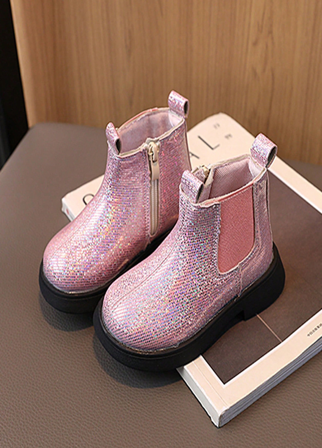 Розовые кэжуал осенние ботинки SHEIN
