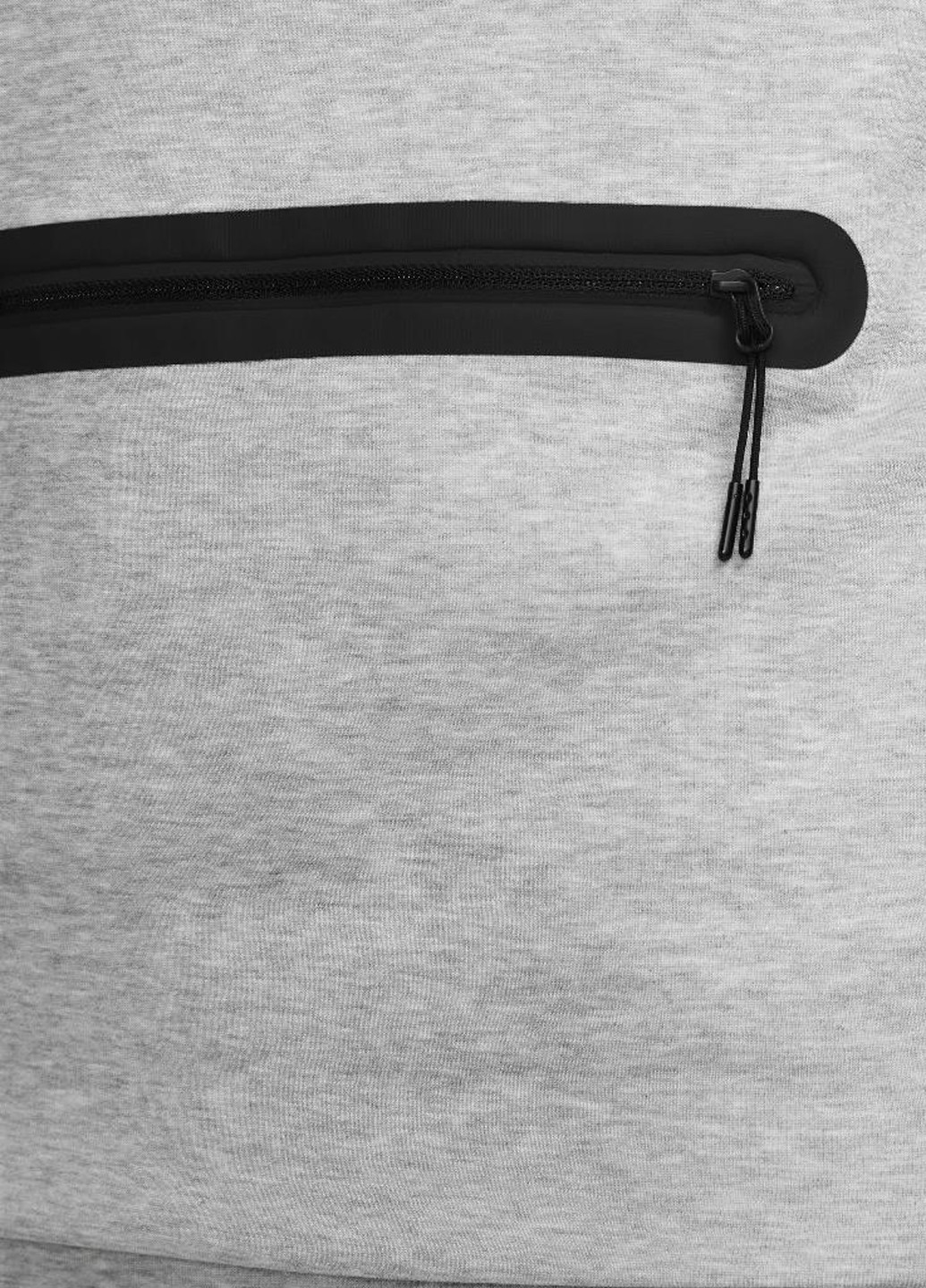 Серый свитшот fb7998-063 Nike меланж без декора (321979975)