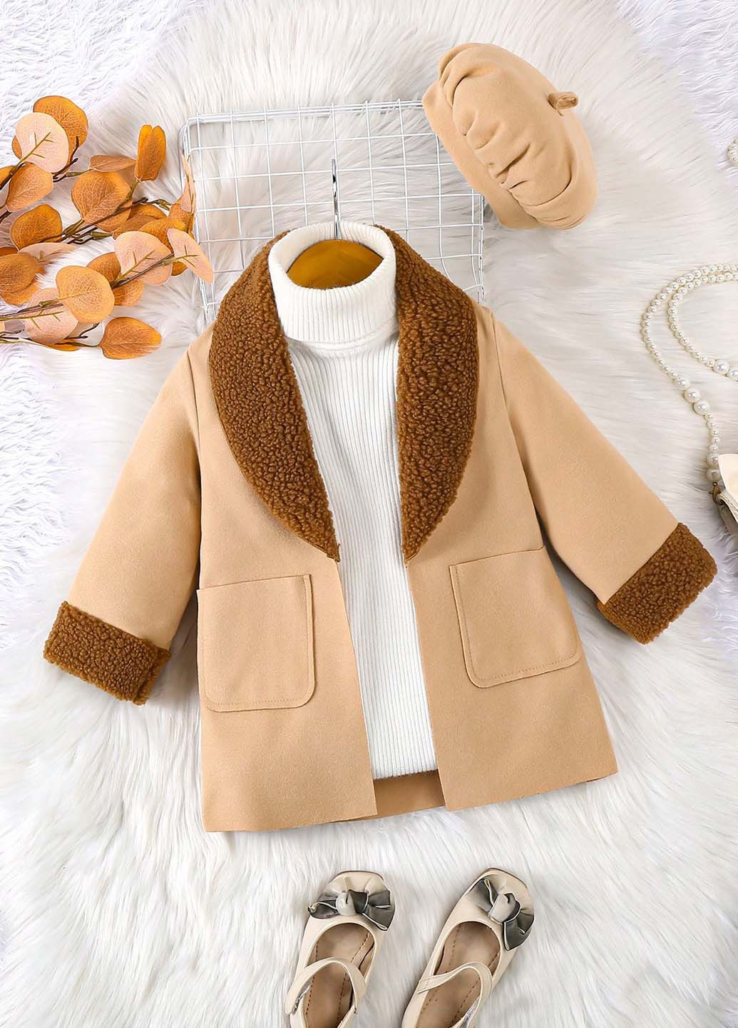 Бежеве демісезонне Пальто SHEIN