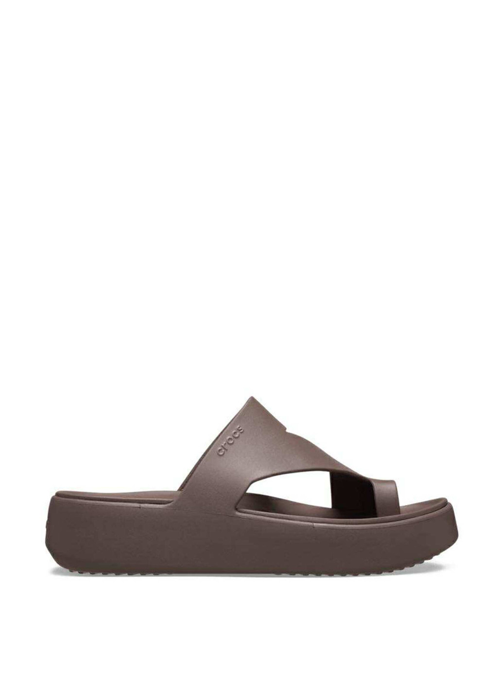 Коричневые пляжные, кэжуал вьетнамки Crocs с логотипом