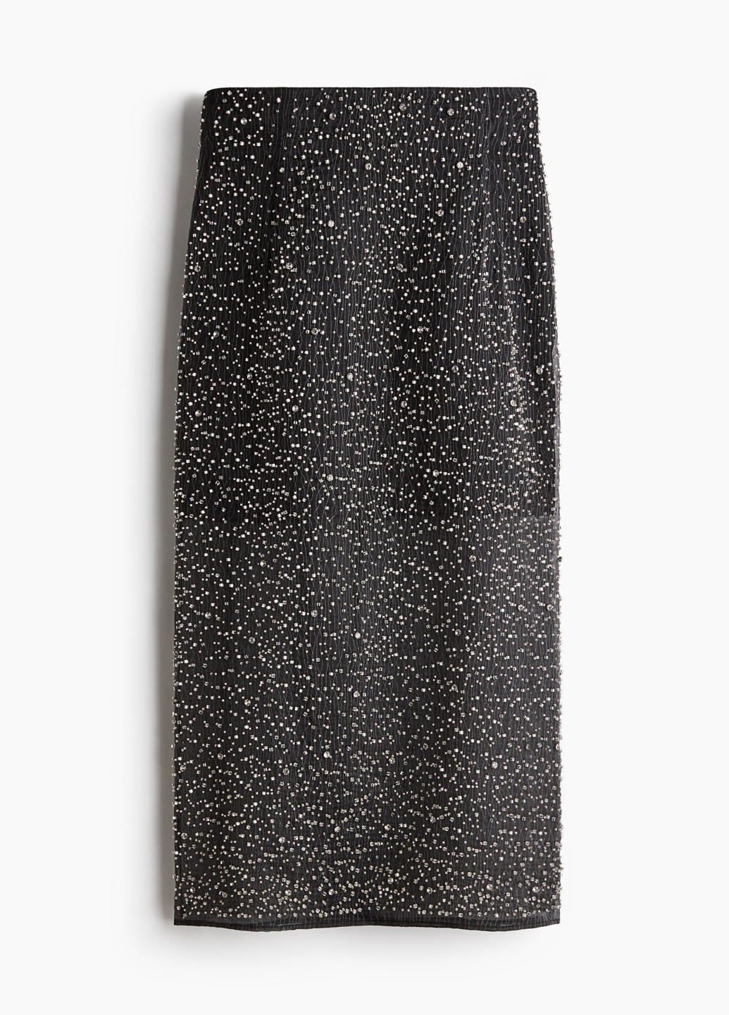 Черная вечерний однотонная юбка H&M