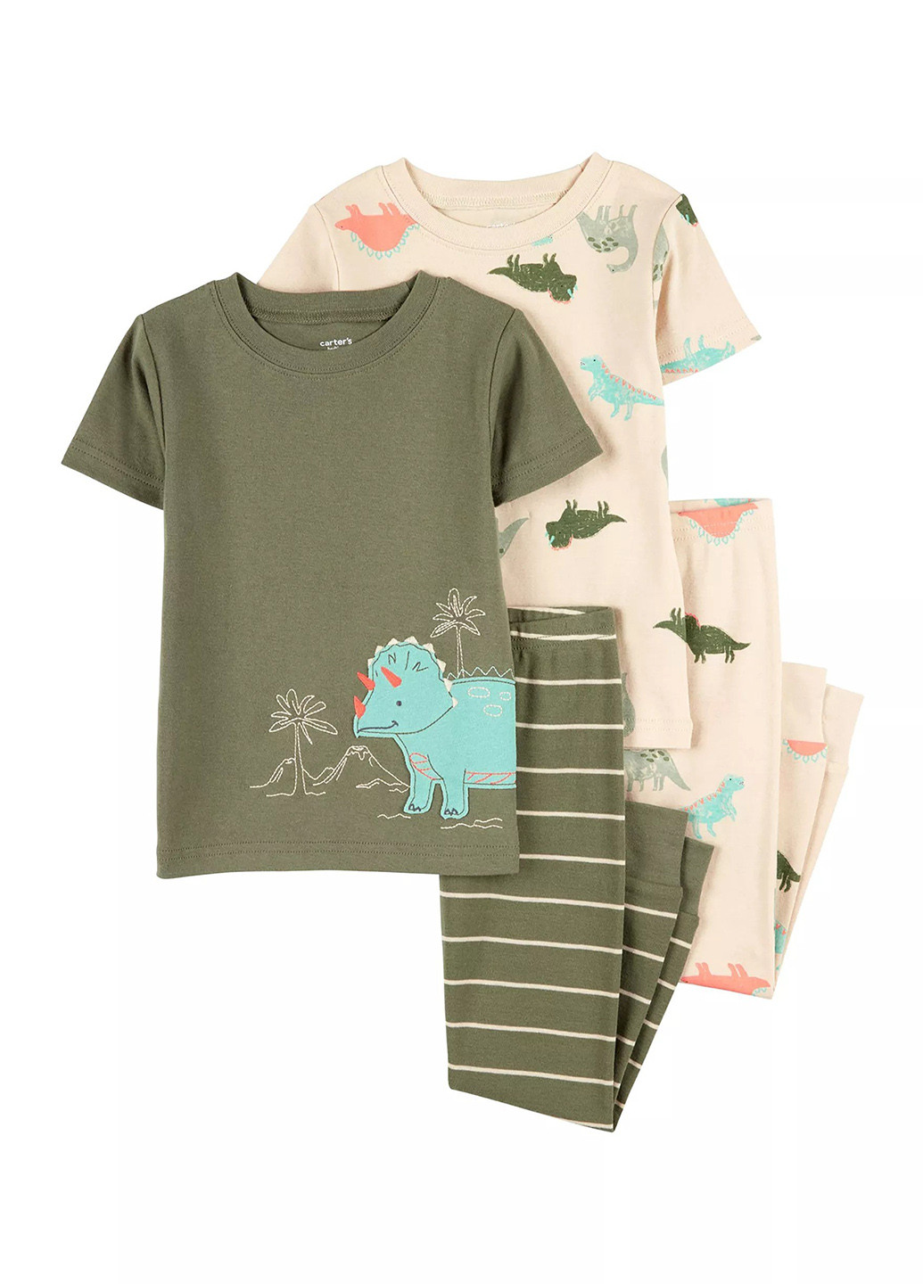 Пляшкова зелена всесезон піжама (2 шт.) (футболка, штани) футболка + штани Carter's