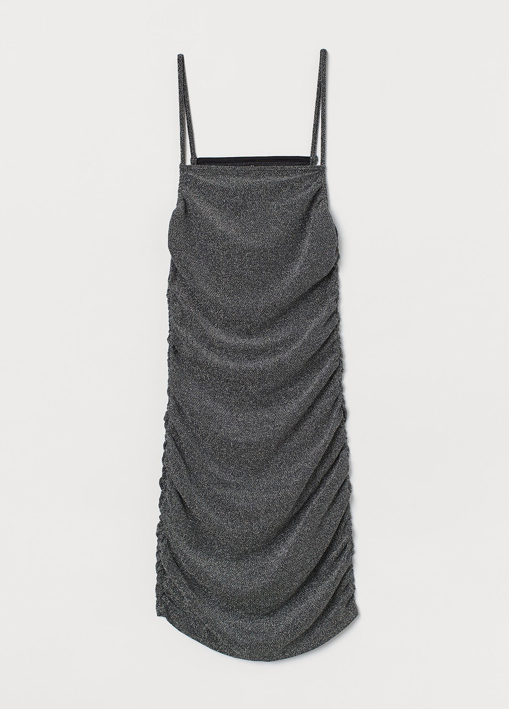 Серебряное вечернее сукня а-силуэт H&M однотонное