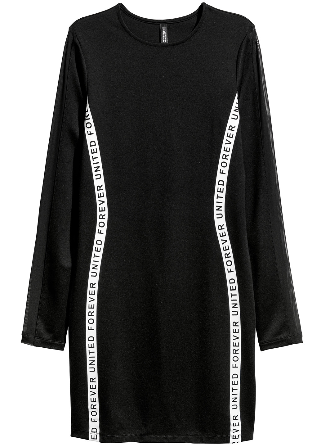 Чорна кежуал сукня H&M з написами
