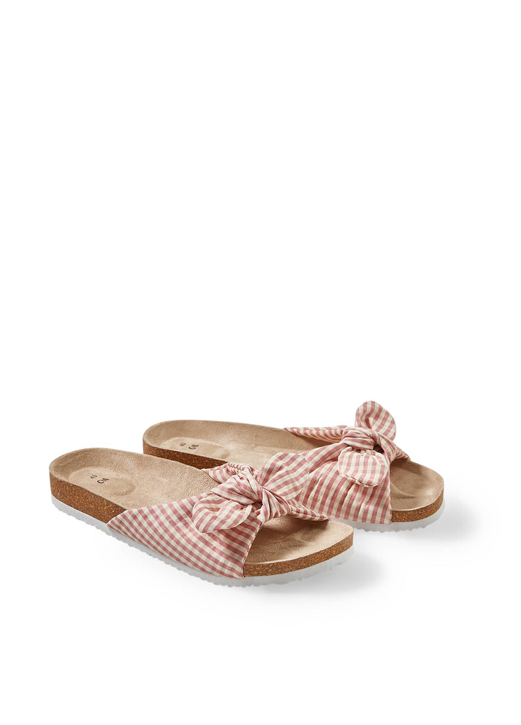 Розовые шлепанцы C&A с бантом