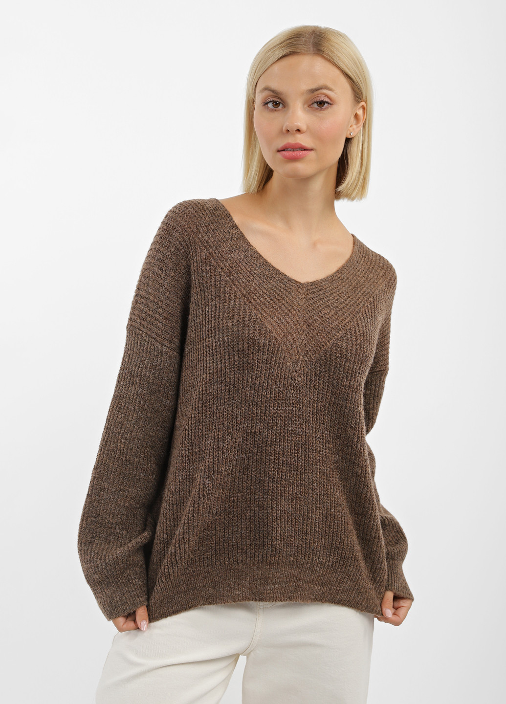 Коричневий зимовий пуловер пуловер Sewel
