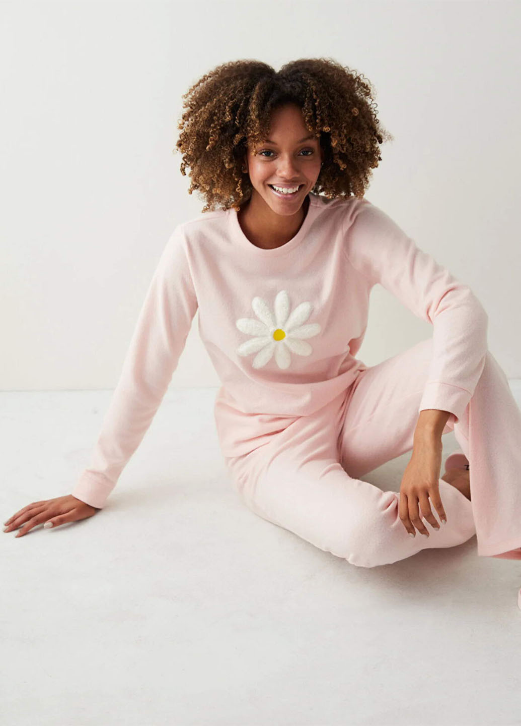 Світло-рожева зимня піжама (лонгслів, штани) Penti