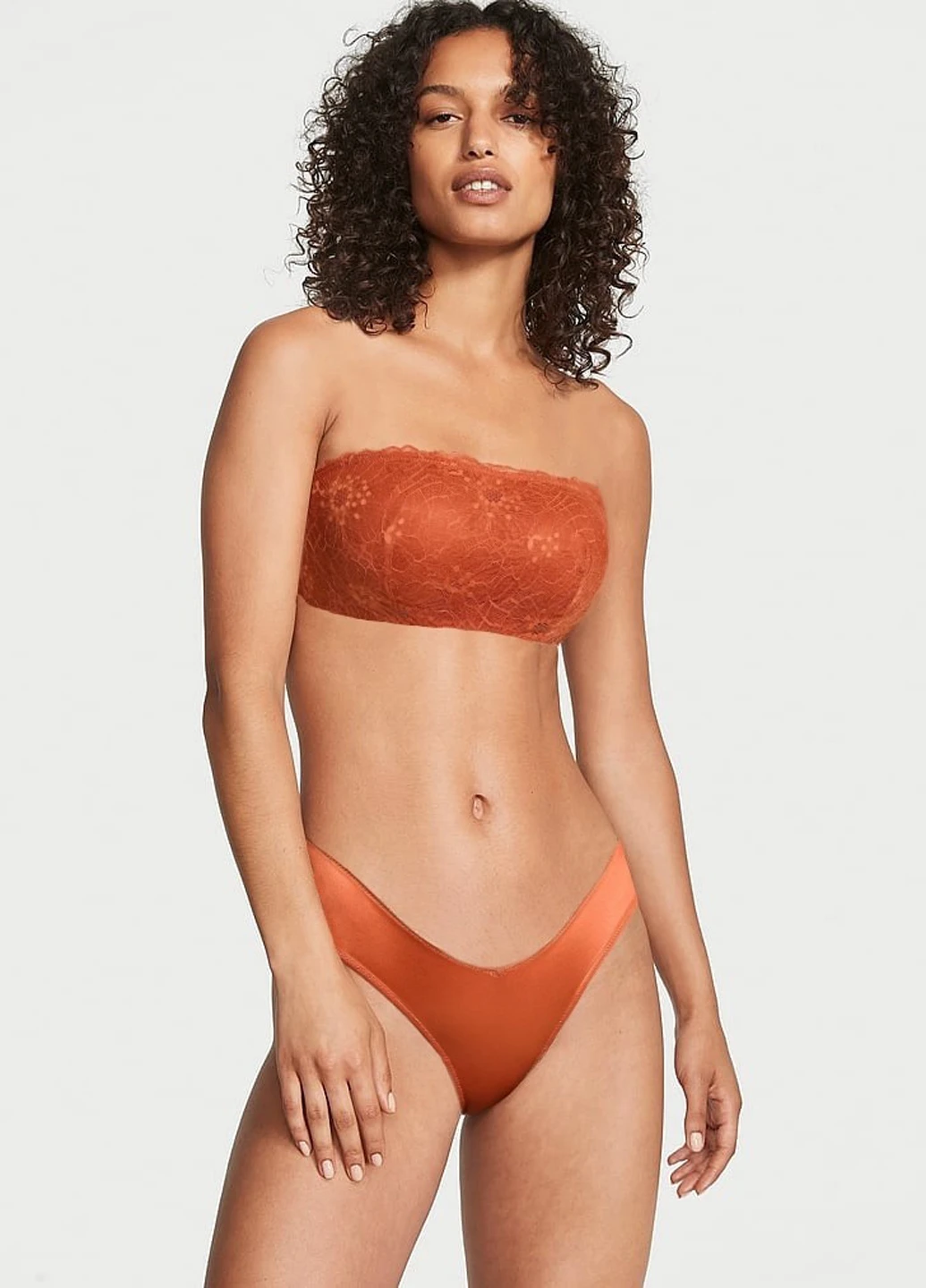 Терракотовый демисезонный комплект (бюстгальтер, трусики) Victoria's Secret