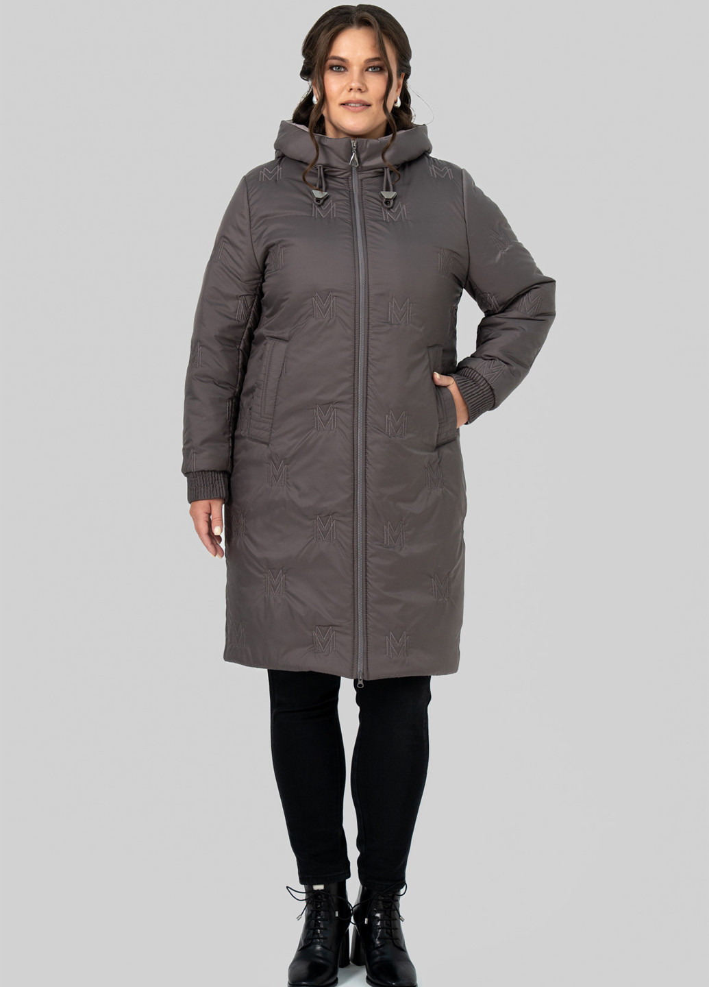 Кофейная зимняя куртка A'll Posa