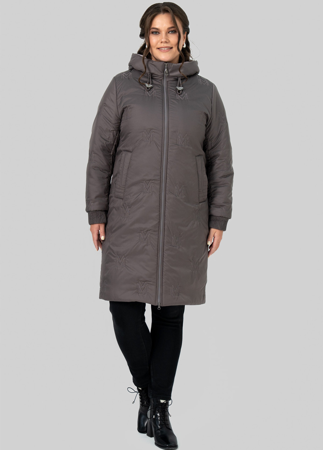 Кофейная зимняя куртка A'll Posa